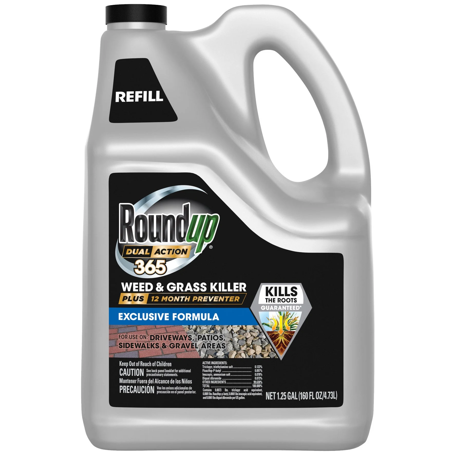 THE SCOTTS COMPANY Roundup 1.25gal Dual Act 365 Weed Killer Plus Preventer — Single Unit