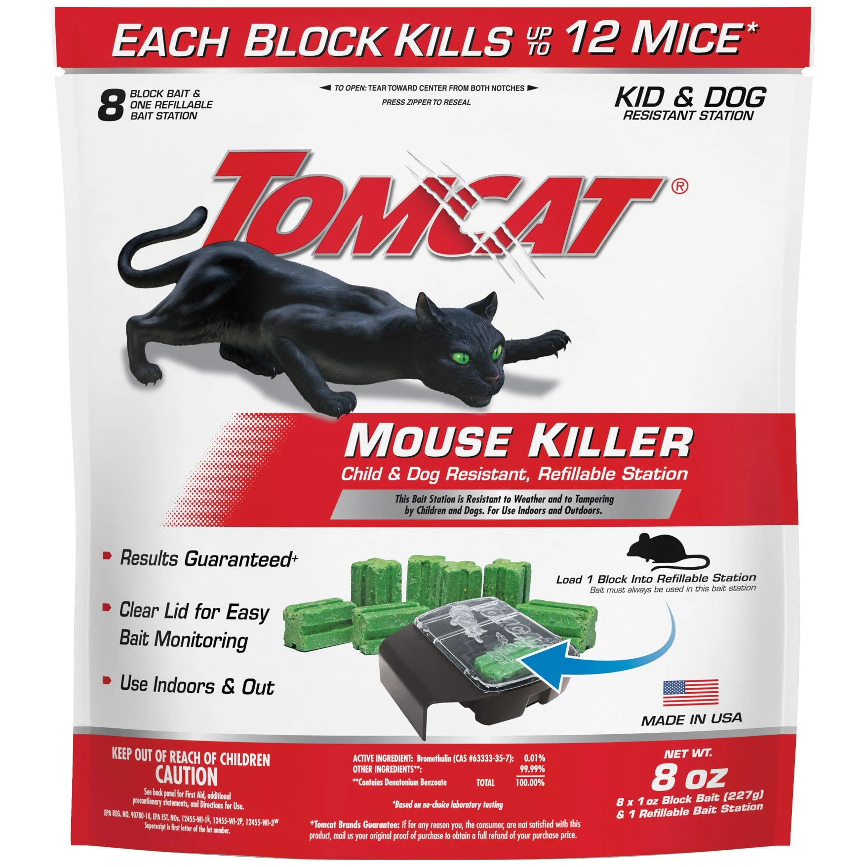 THE SCOTTS COMPANY Tomcat Tier1 Mouse Station w/ 8-1oz Bait — Single Unit