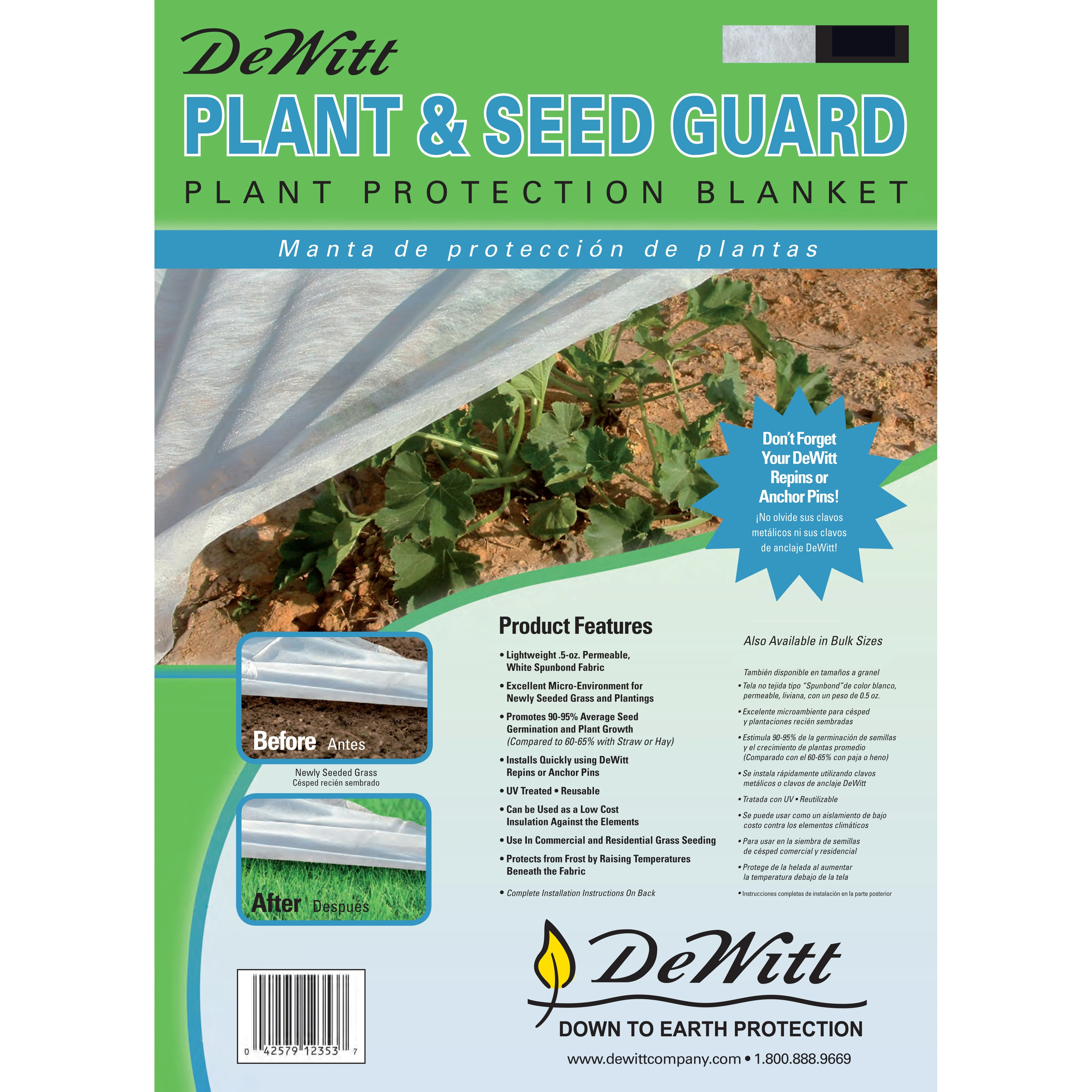 Dewitt 12'x500' Bulk Folded Seed Guard — Single Unit