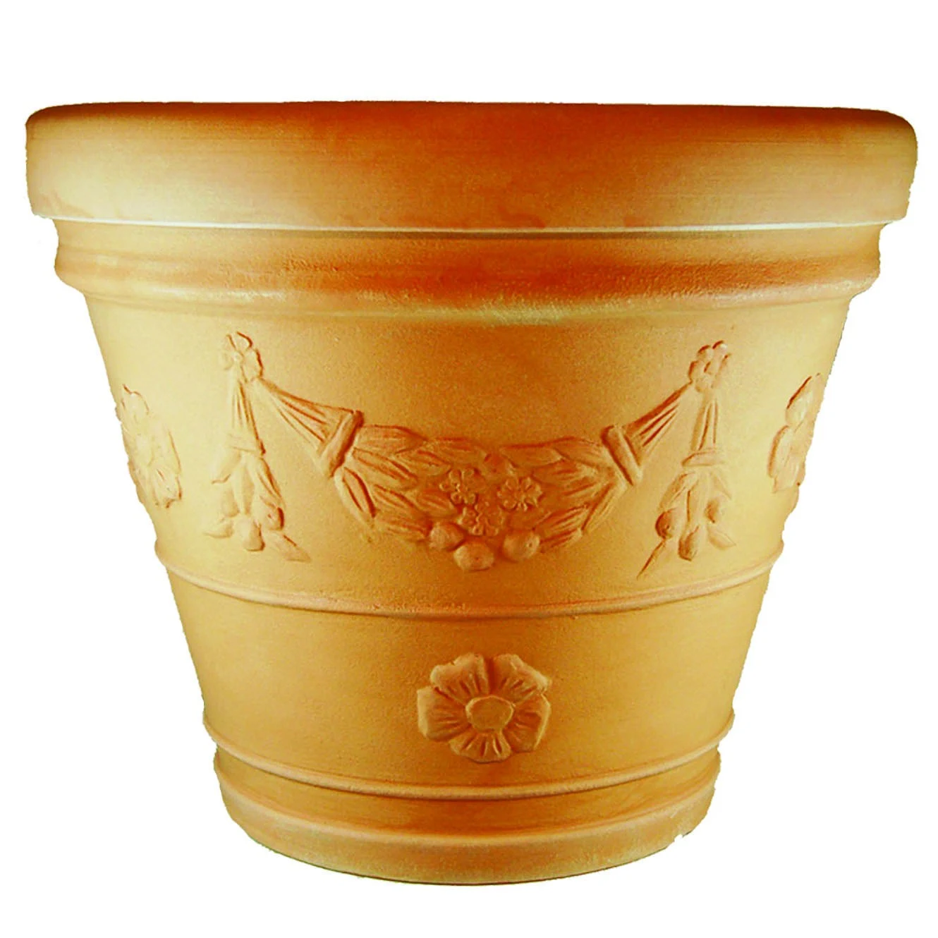 TUSCO PRODUCTS Tusco 22" Garland Planter Washed Terra Cotta — Single Unit