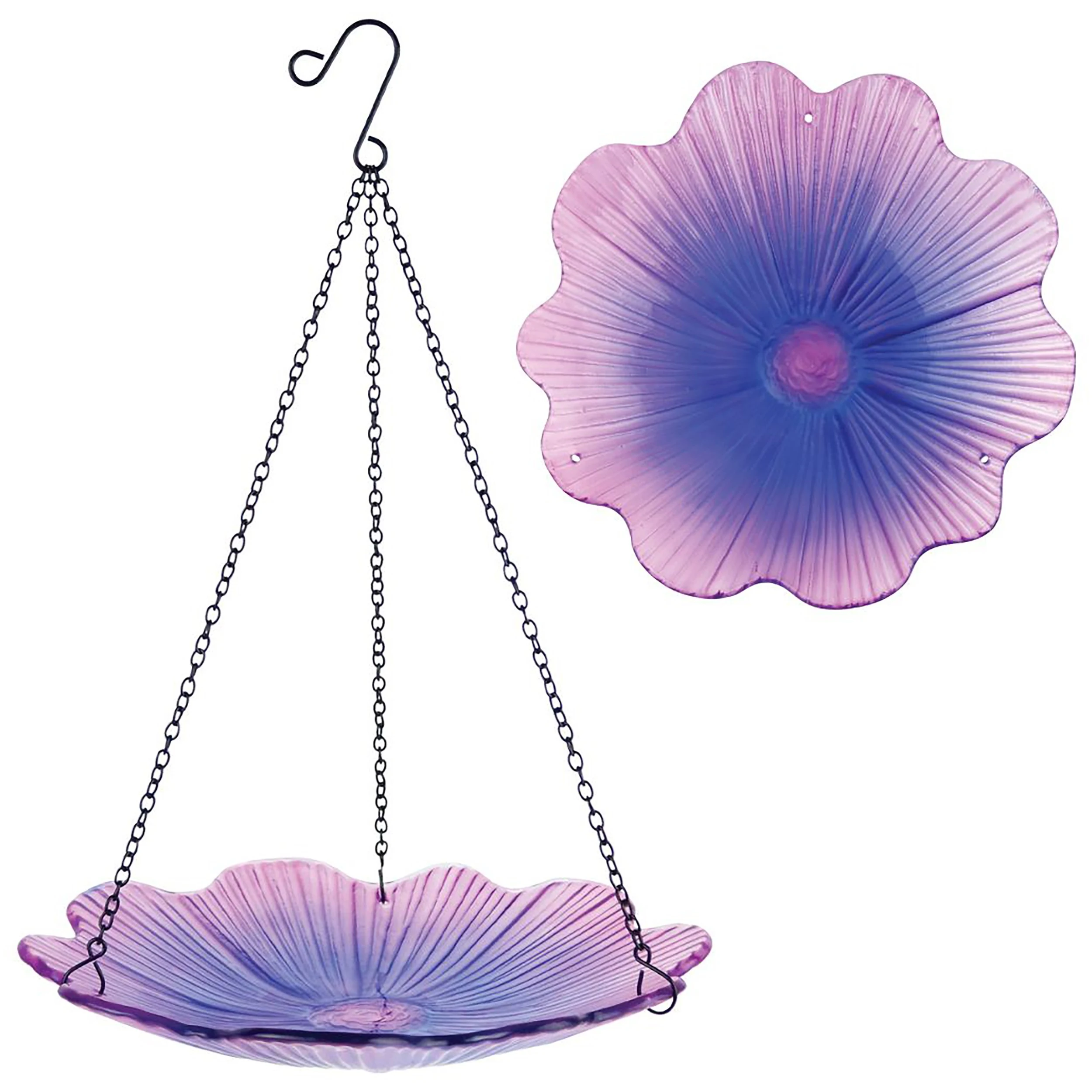 NATURES WAY PRODUCTS, LLC Natures Way 11in EcoCycle Hanging Birdbath Violet Begonia — Single Unit