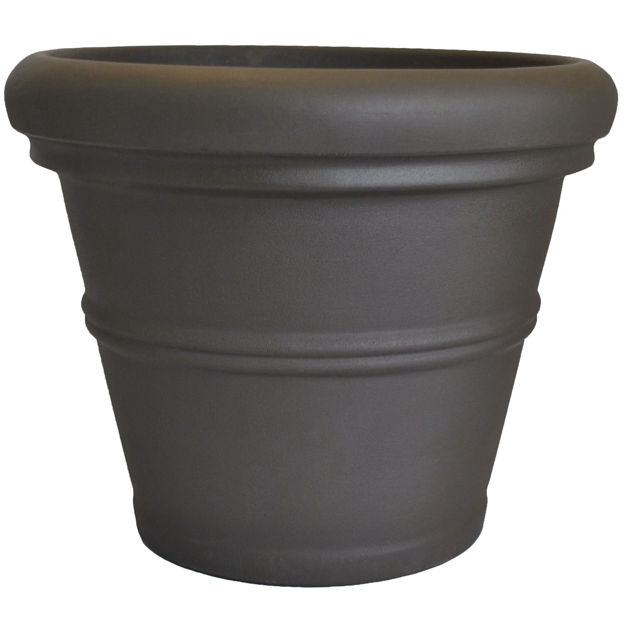 TUSCO PRODUCTS Tusco 13.5" Rolled Rim Planter Espresso — Single Unit