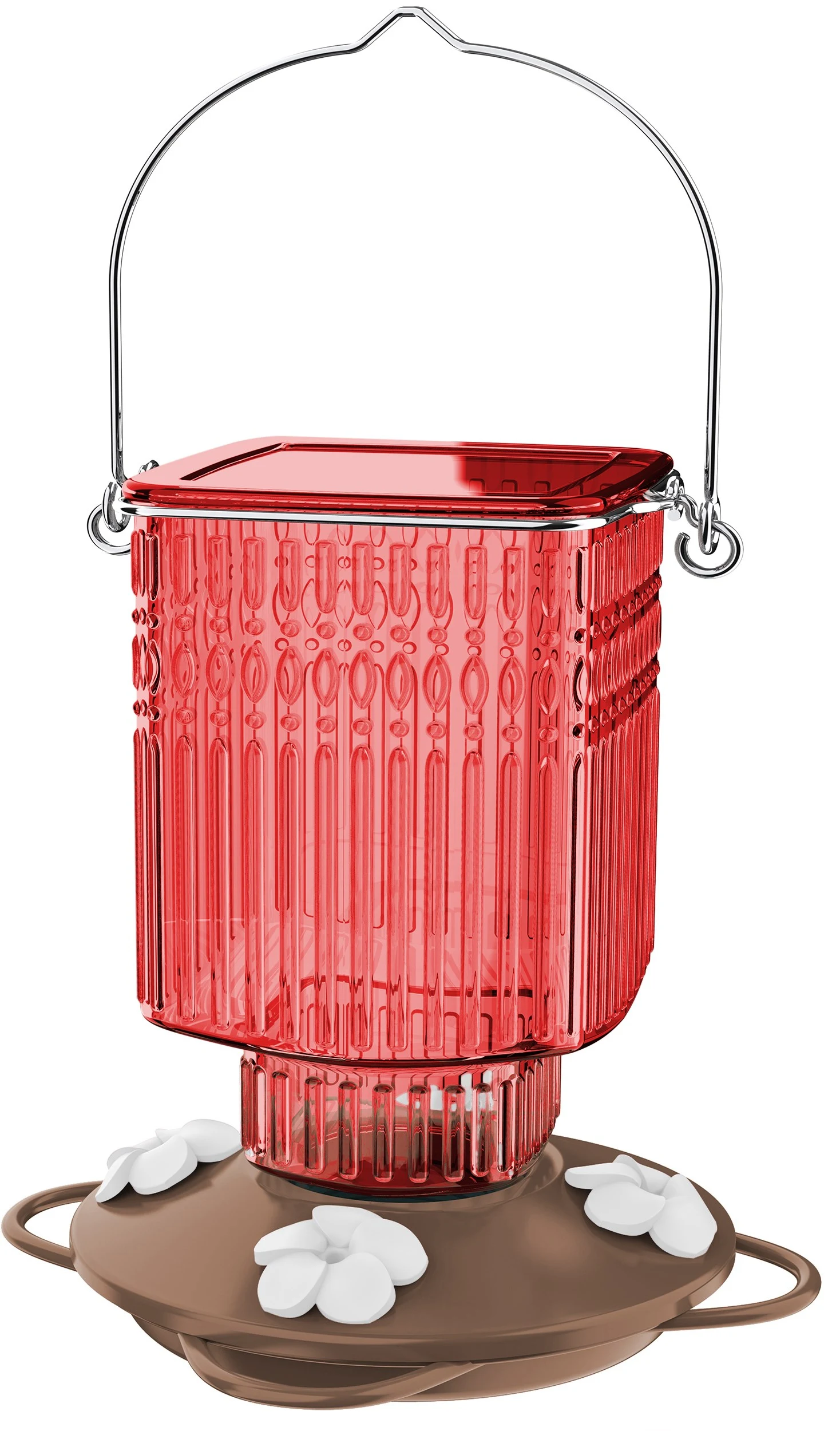 NATURES WAY PRODUCTS, LLC Natures Way 22oz Crimson Carnation Antique Glass Hummingbird Feeder — Single Unit