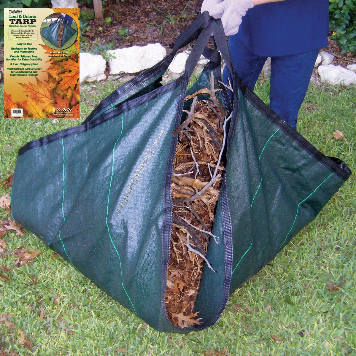 Dewitt 9'x9' Leaf & Debris Tarp With Handles — Single Unit