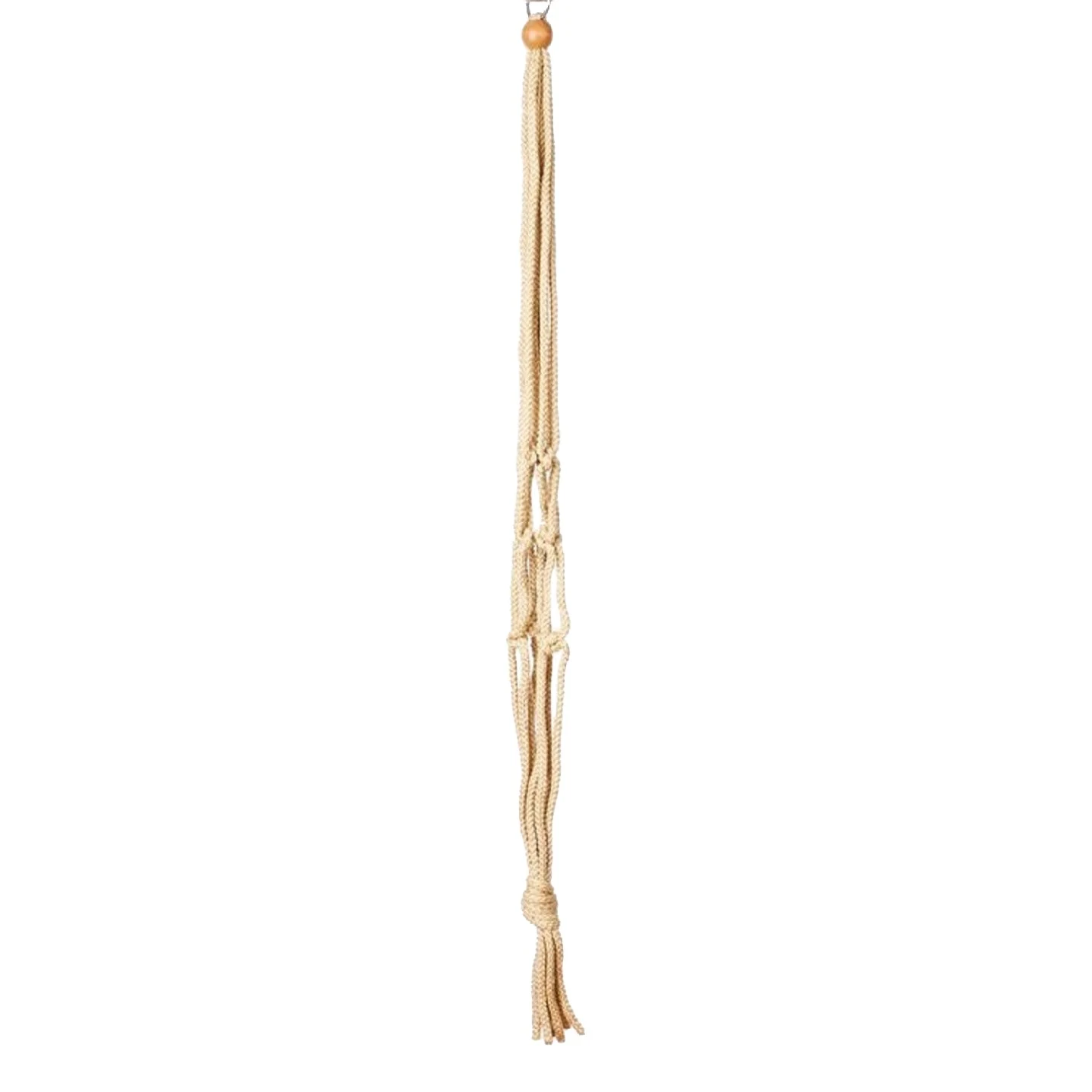 PRIMITIVE PLANTERS Primitive 30" Jute Tan Macrame Plant Hanger — Single Unit