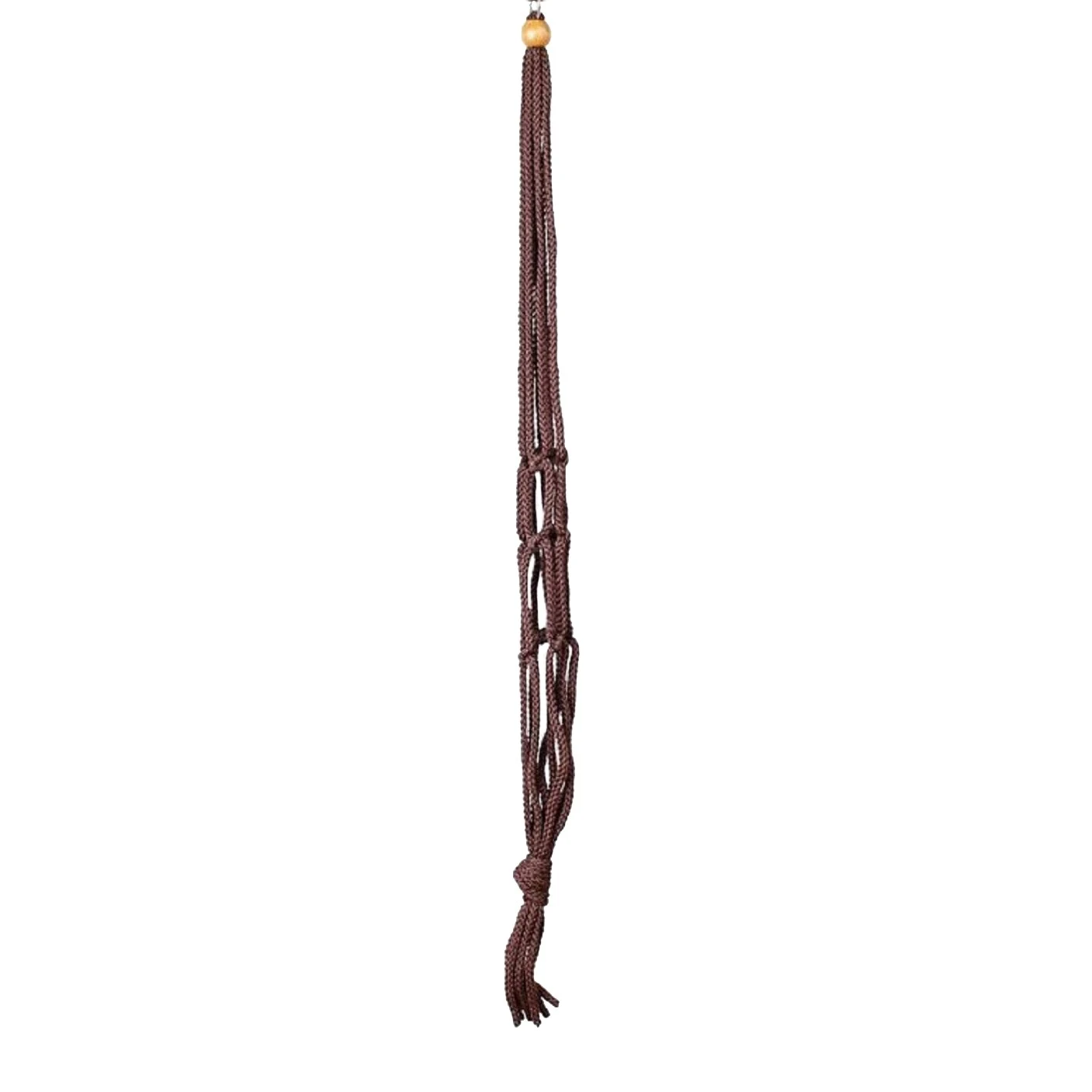 PRIMITIVE PLANTERS Primitive 36" Dark Brown Macrame Plant Hanger — Single Unit