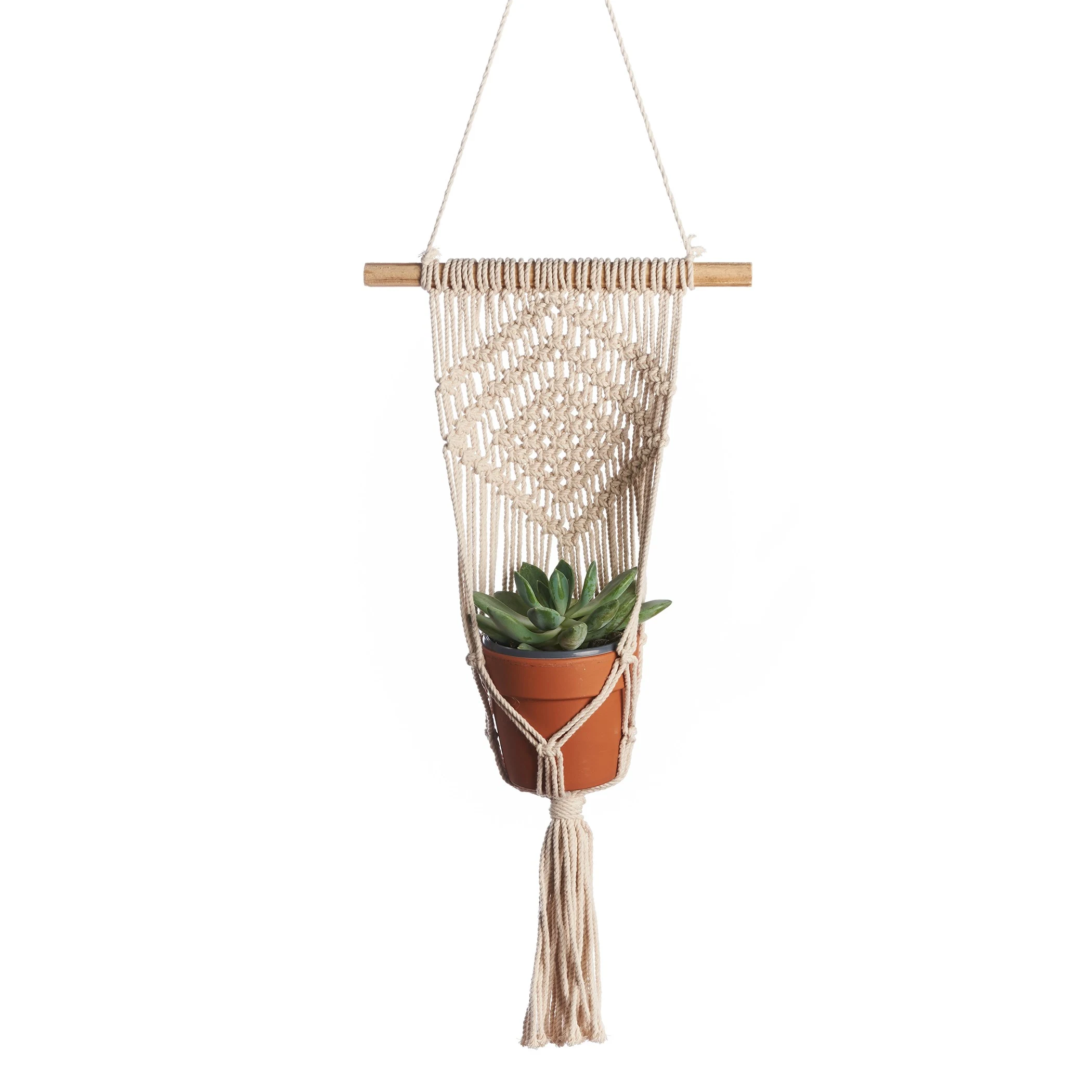 PRIMITIVE PLANTERS Primitive Small Wall Planter Diamond — Single Unit