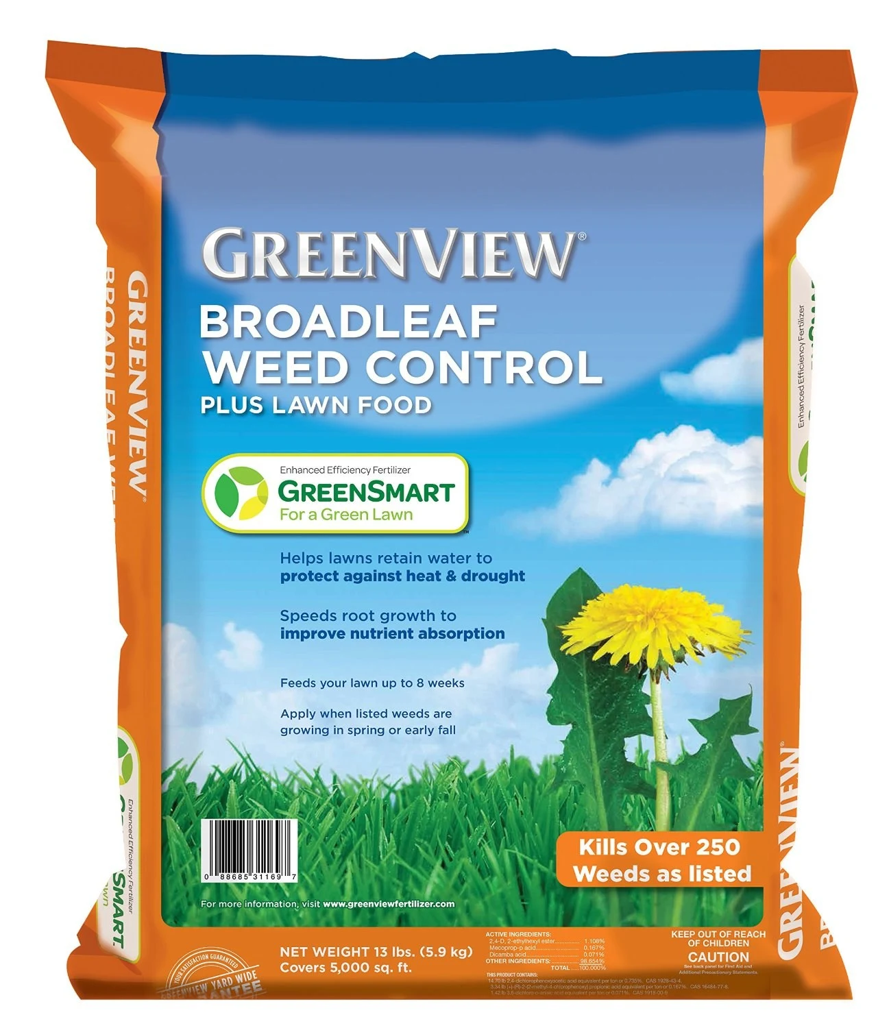 LEBANON SEABOARD CORPORATION Greenview 5M 27-0-4 Weed & Feed GreenSmart — Single Unit