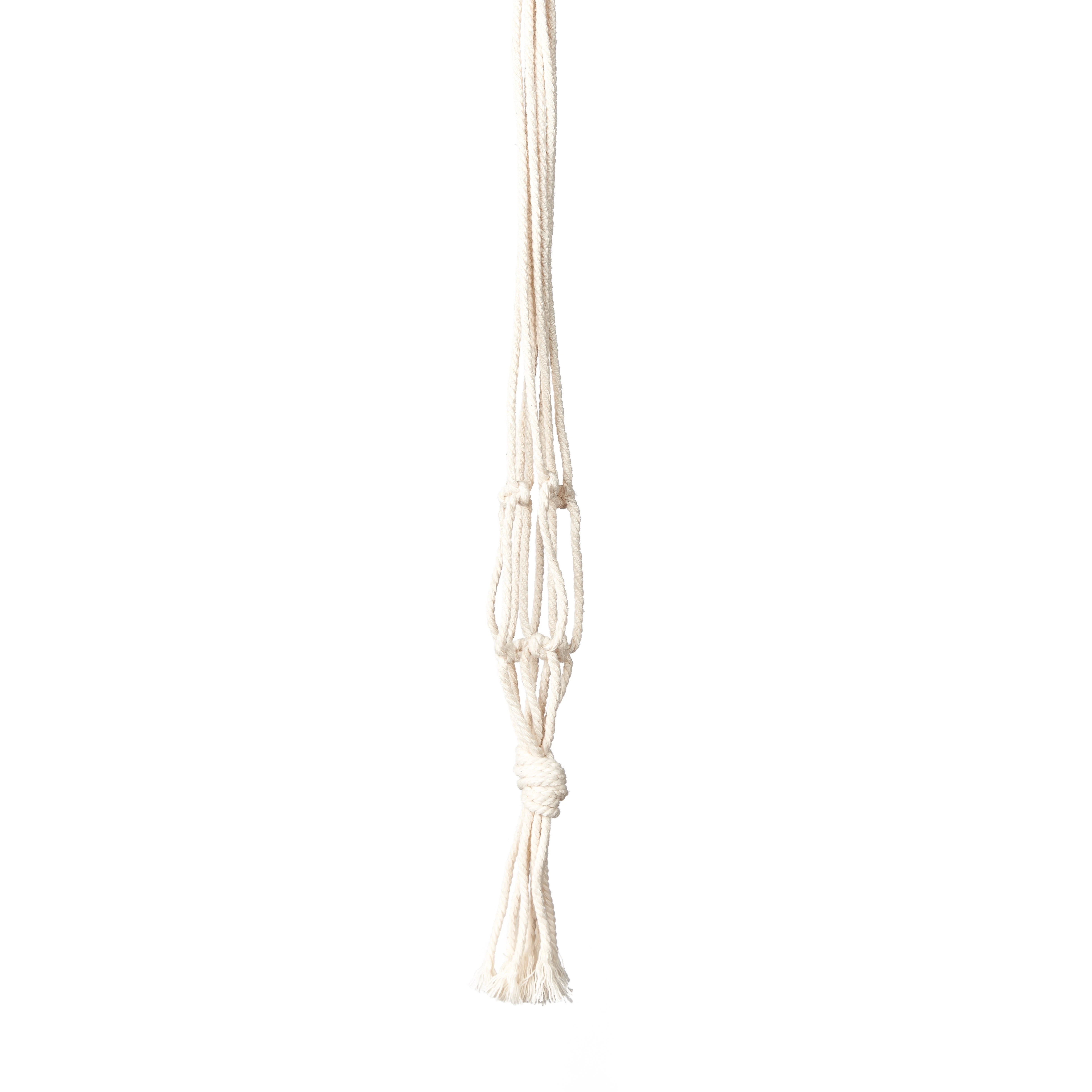 PRIMITIVE PLANTERS Primitive 18" Mini Cotton Natural Hanger — Single Unit