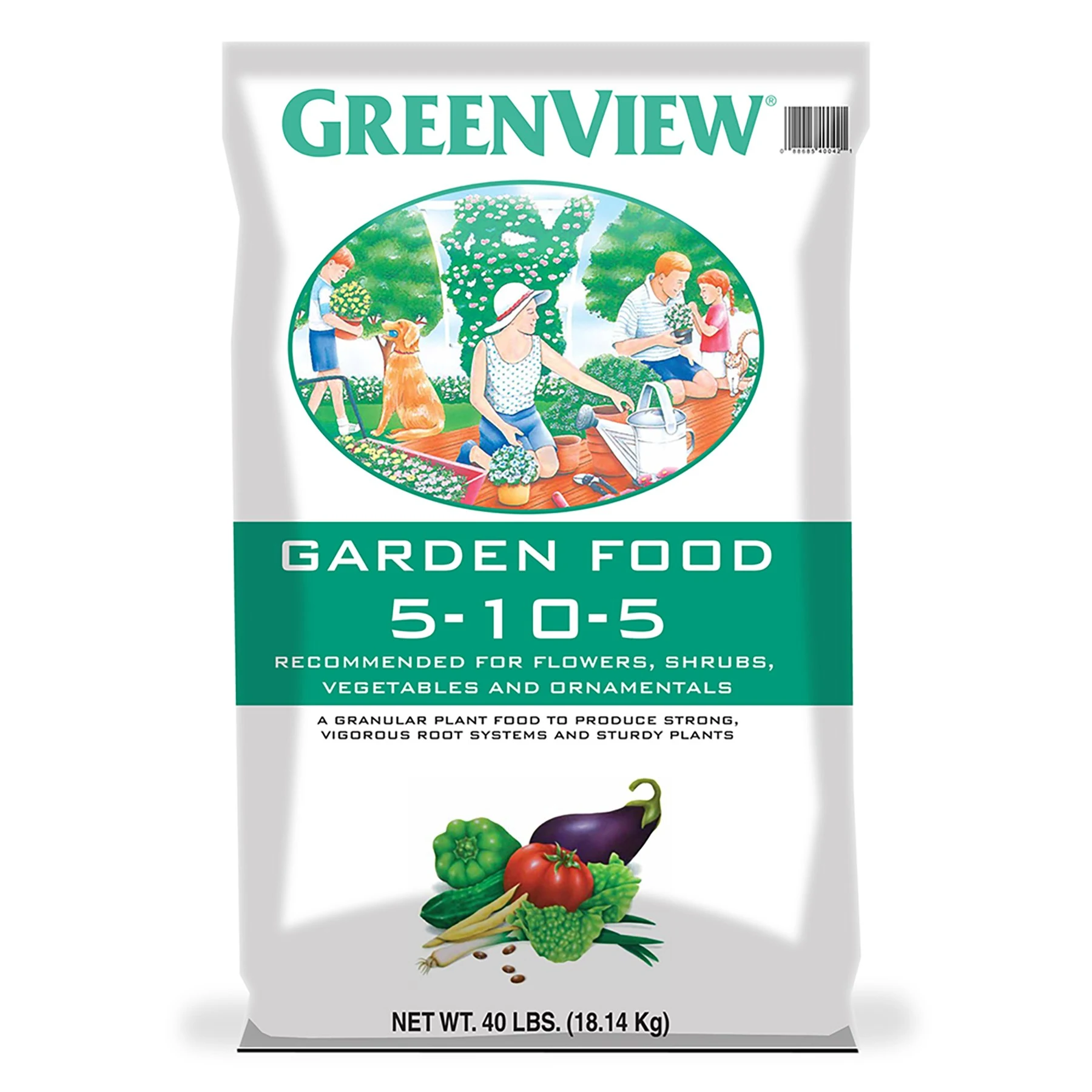 LEBANON SEABOARD CORPORATION Greenview 40# 5-10-5 Garden Food — Single Unit