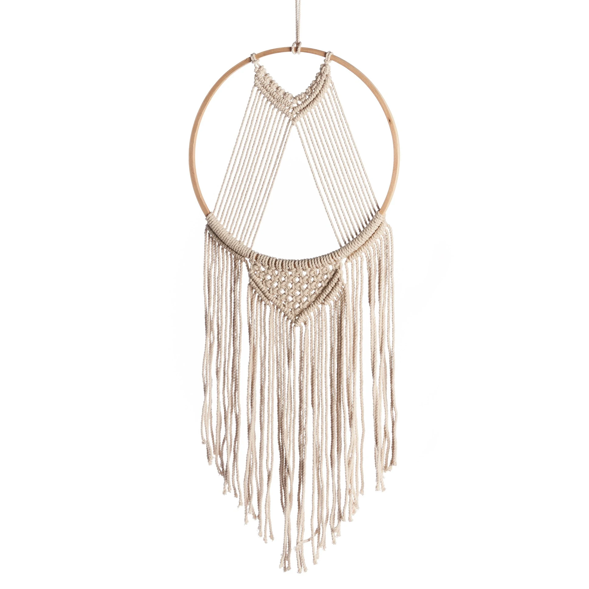 PRIMITIVE PLANTERS Primitive Macrame Dream Catcher — Single Unit