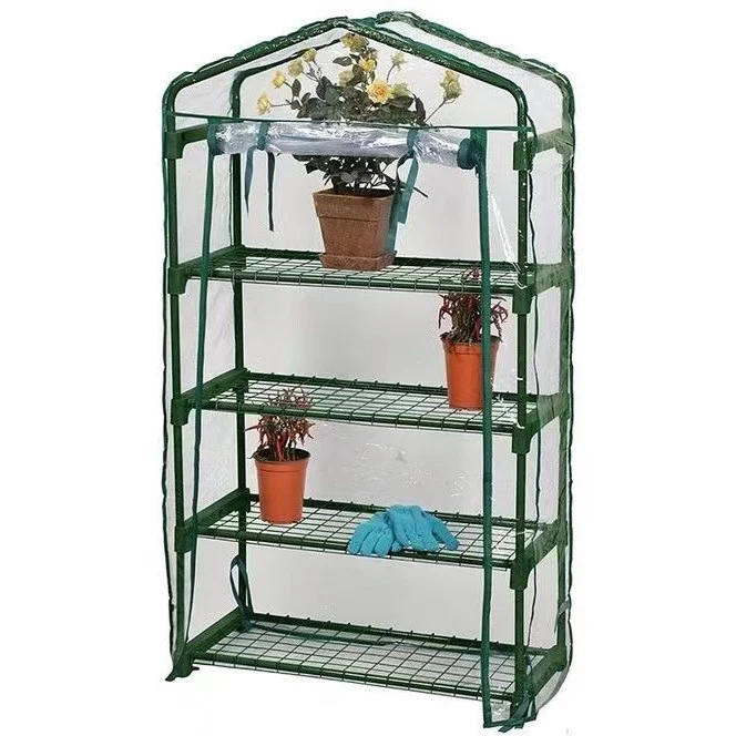 JINHUA D&D GARDEN TOOLS CO.LTD Gardener Select 4 Ventilated Shelf Small Greenhouse with Heavy Duty Transport Cover — Single Unit
