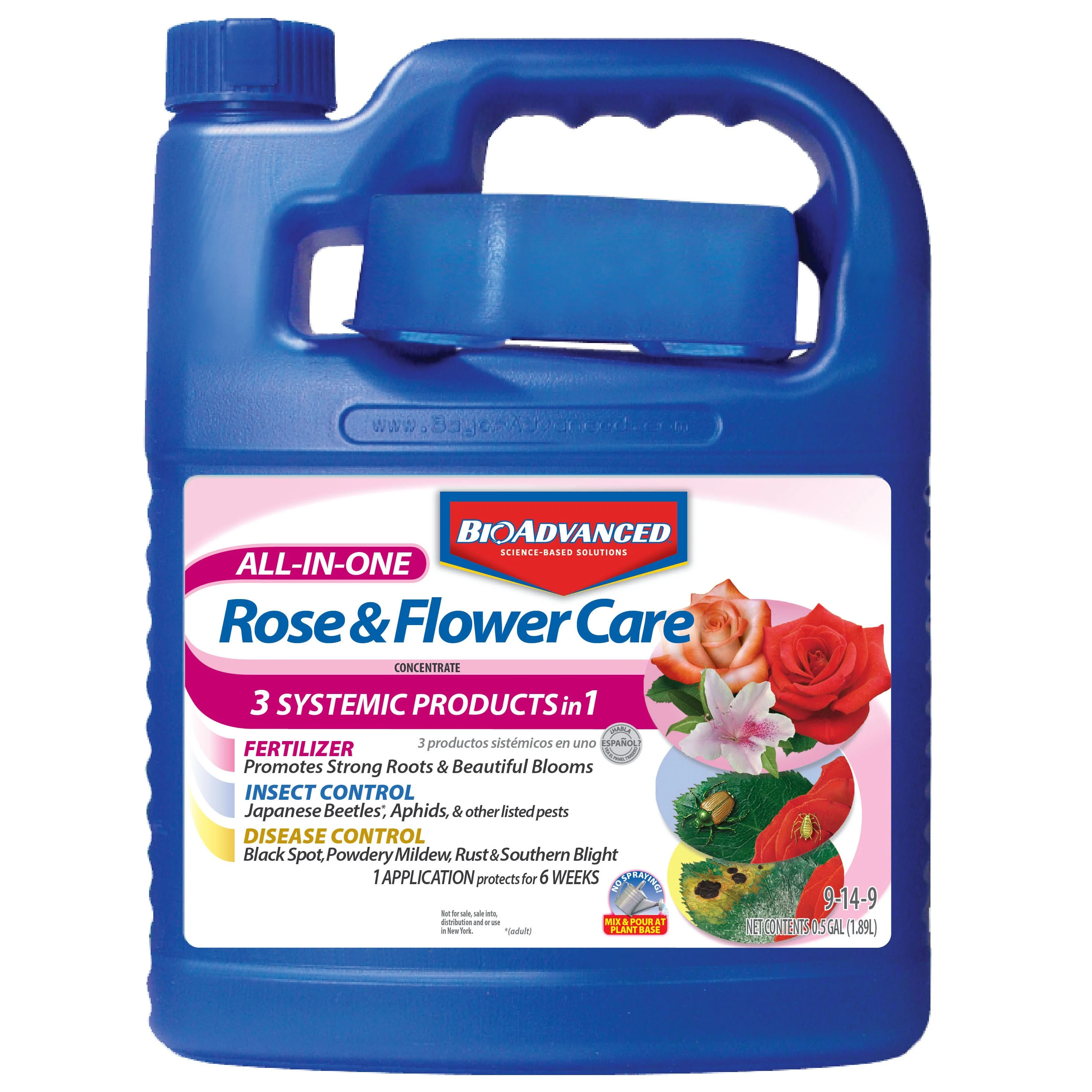 SBM LIFE SCIENCE CORP BioAdvanced .5gal All-In-One Rose & Flower Care Concentrate (Keywords: Bayer ) — Single Unit