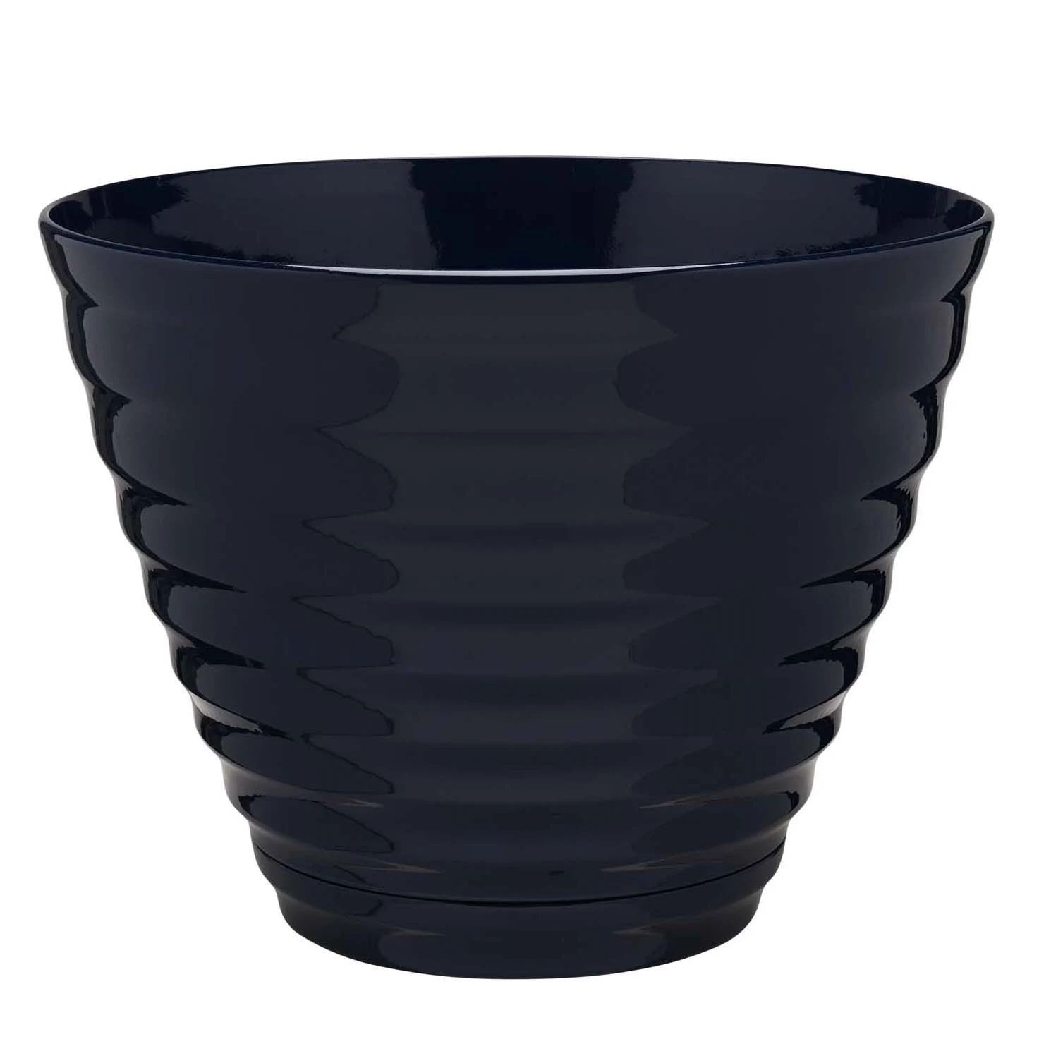 THE AMES COMPANIES, INC. Southern Patio 16" Beehive Planter With Saucer Navy — Single Unit