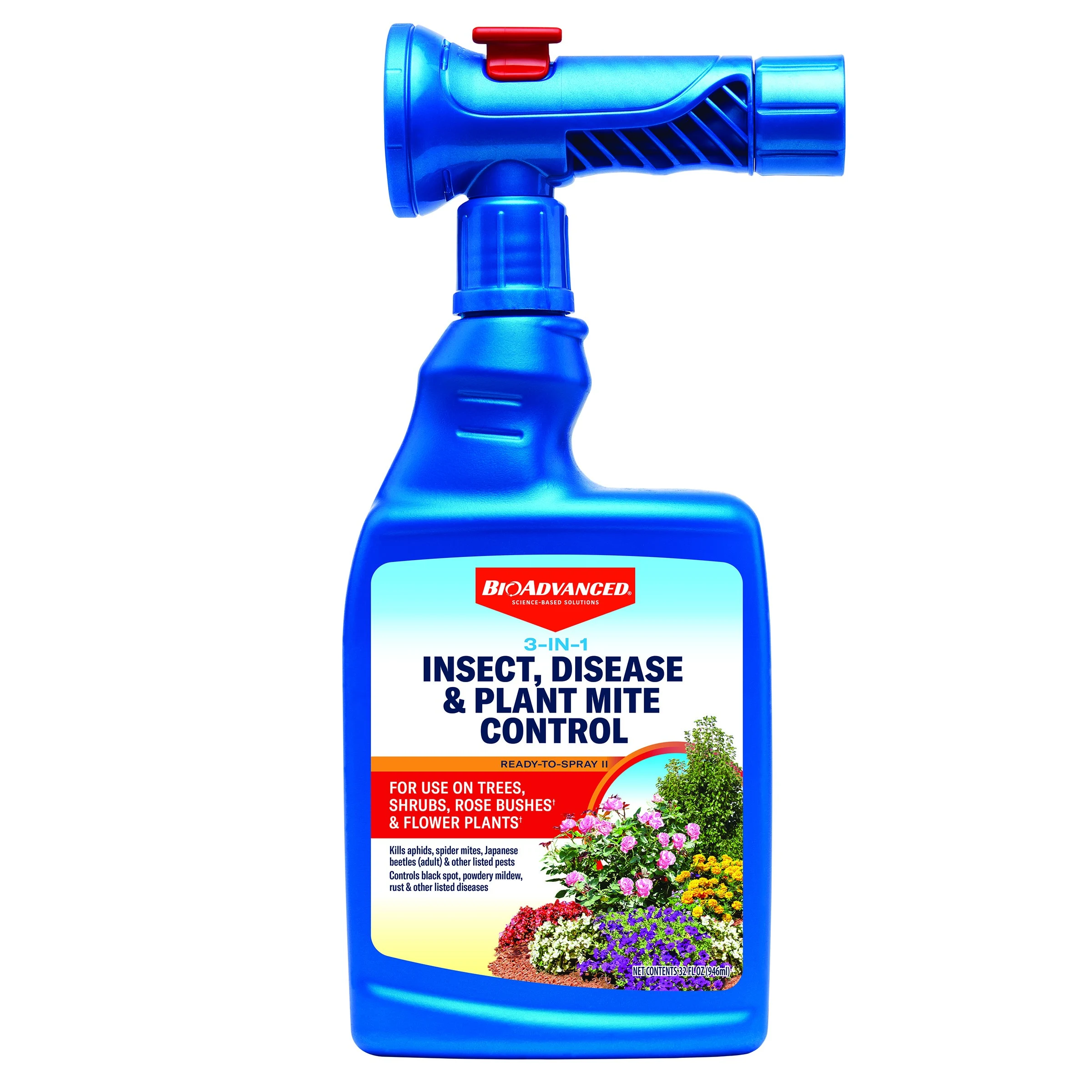 SBM LIFE SCIENCE CORP BioAdvanced 32oz 3-In-1 Insect Disease Mite EZGrip RTS — Single Unit