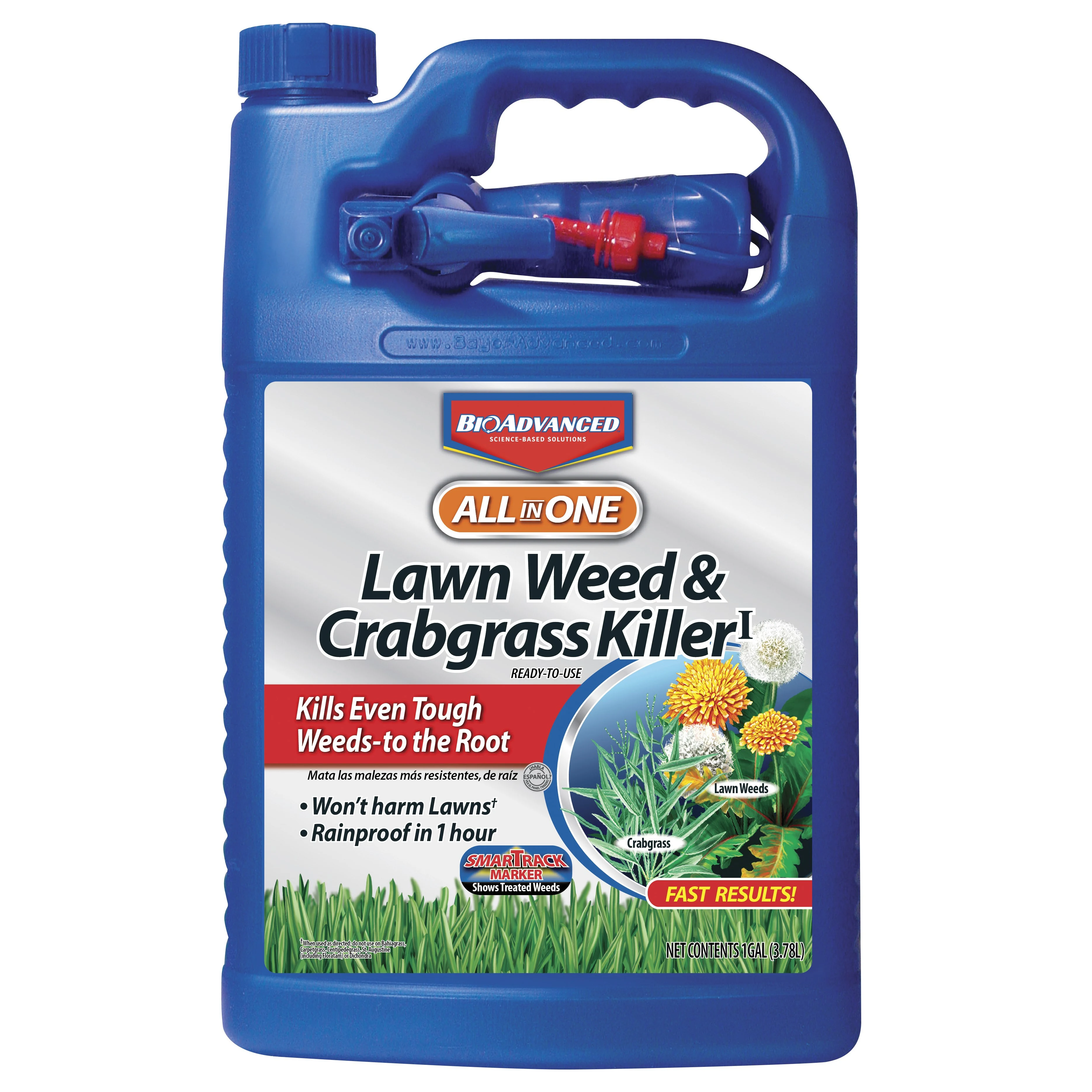 SBM LIFE SCIENCE CORP BioAdvanced 1gal All-In-One Lawn Weed & Crabgrass Killer RTU (Keywords: Bayer ) — Single Unit