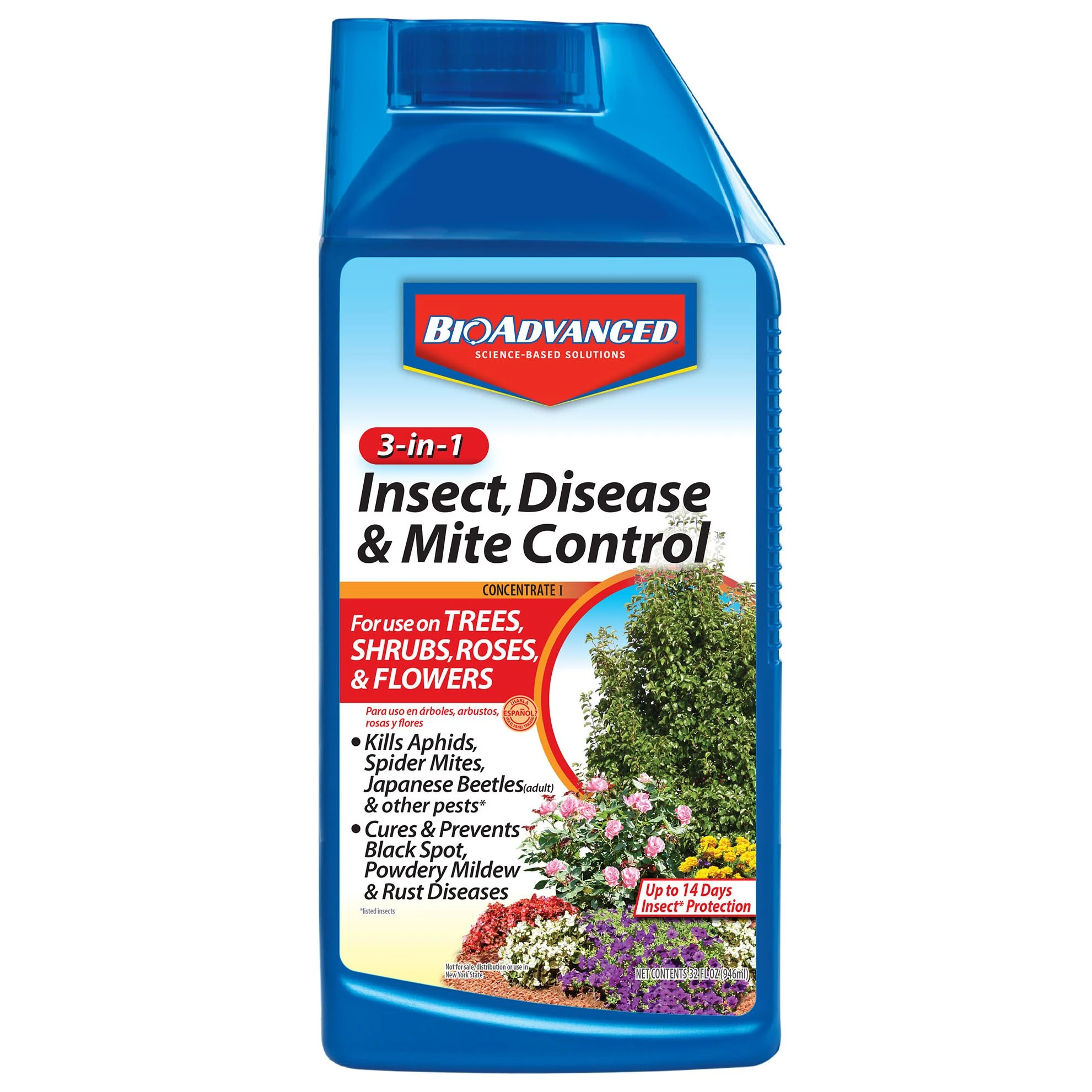 SBM LIFE SCIENCE CORP BioAdvanced 32oz 3-in-1 Insect Disease Mite Concentrate Non-Neonic — Single Unit
