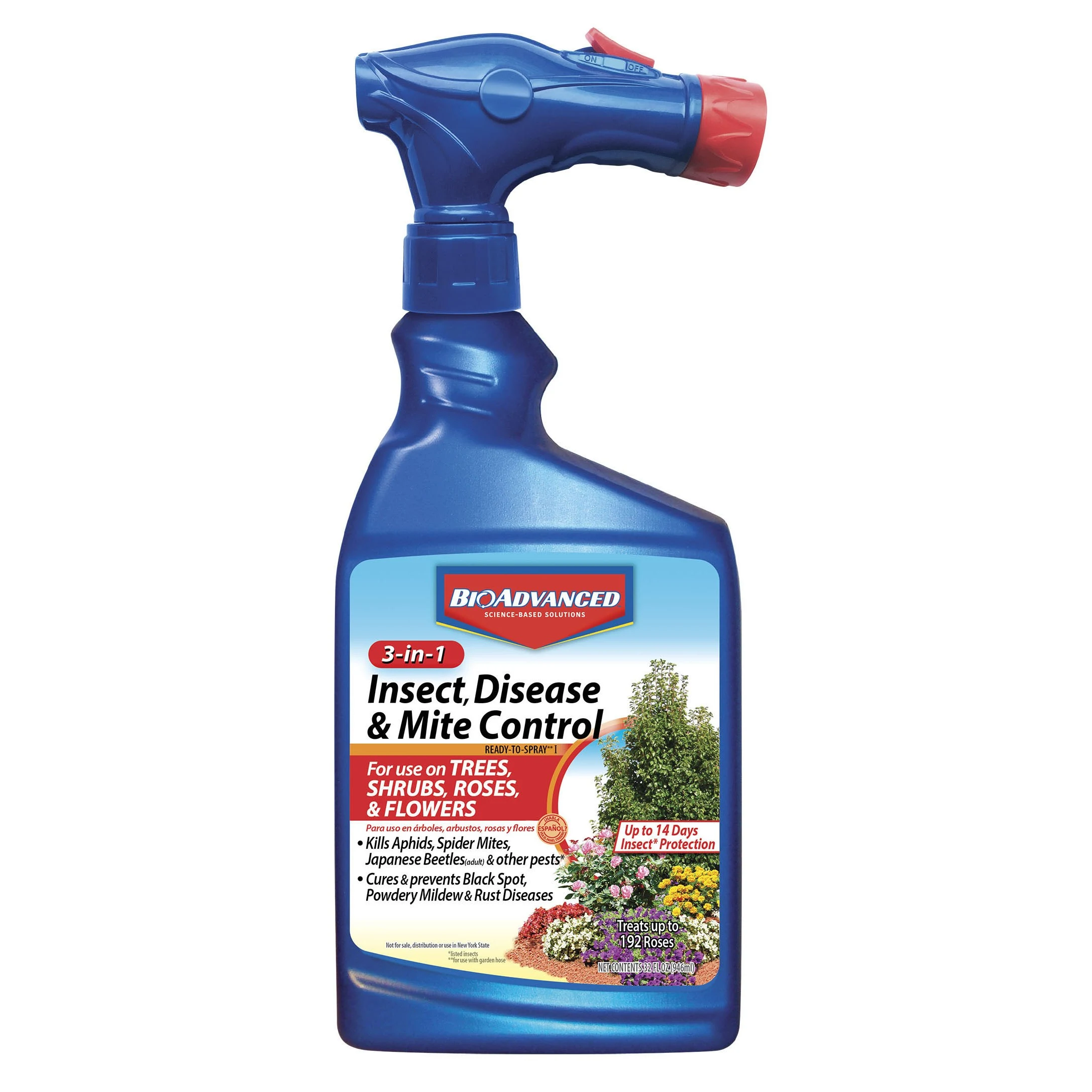 SBM LIFE SCIENCE CORP BioAdvanced 32oz 3-In-1 Insect Disease Mite RTS Non-Neonic — Single Unit