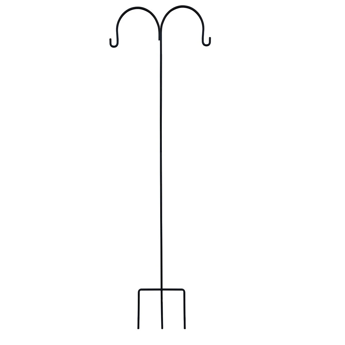 Austram 84" Hampton Double Shepherd Rod Black — Single Unit