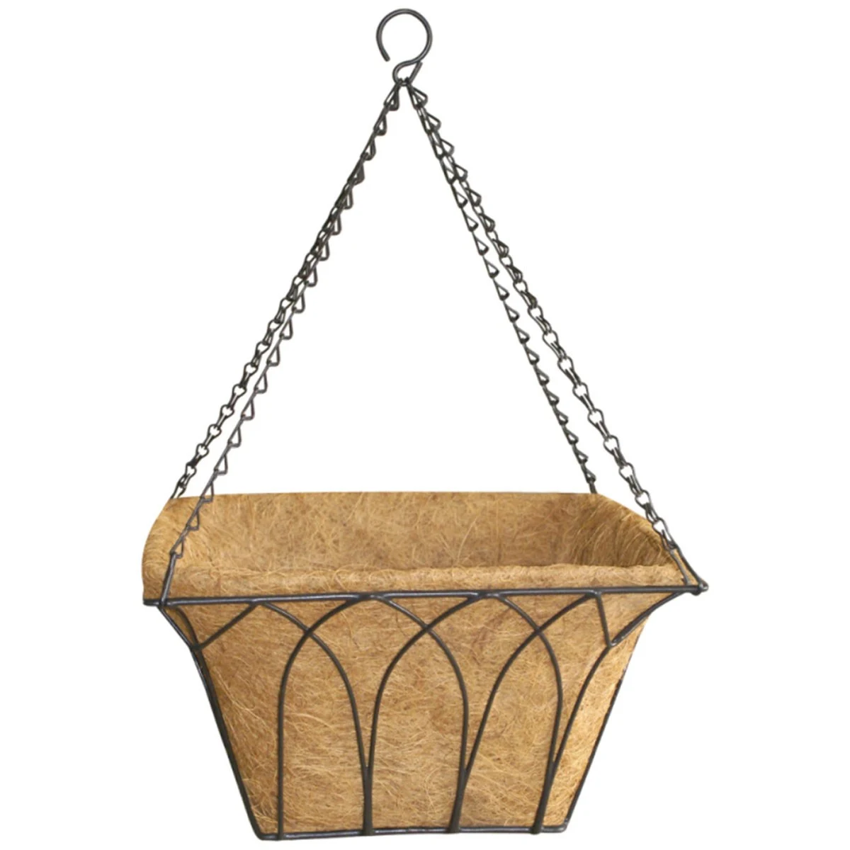 Austram 14" Lotus Square Hang Basket with Chain — Single Unit