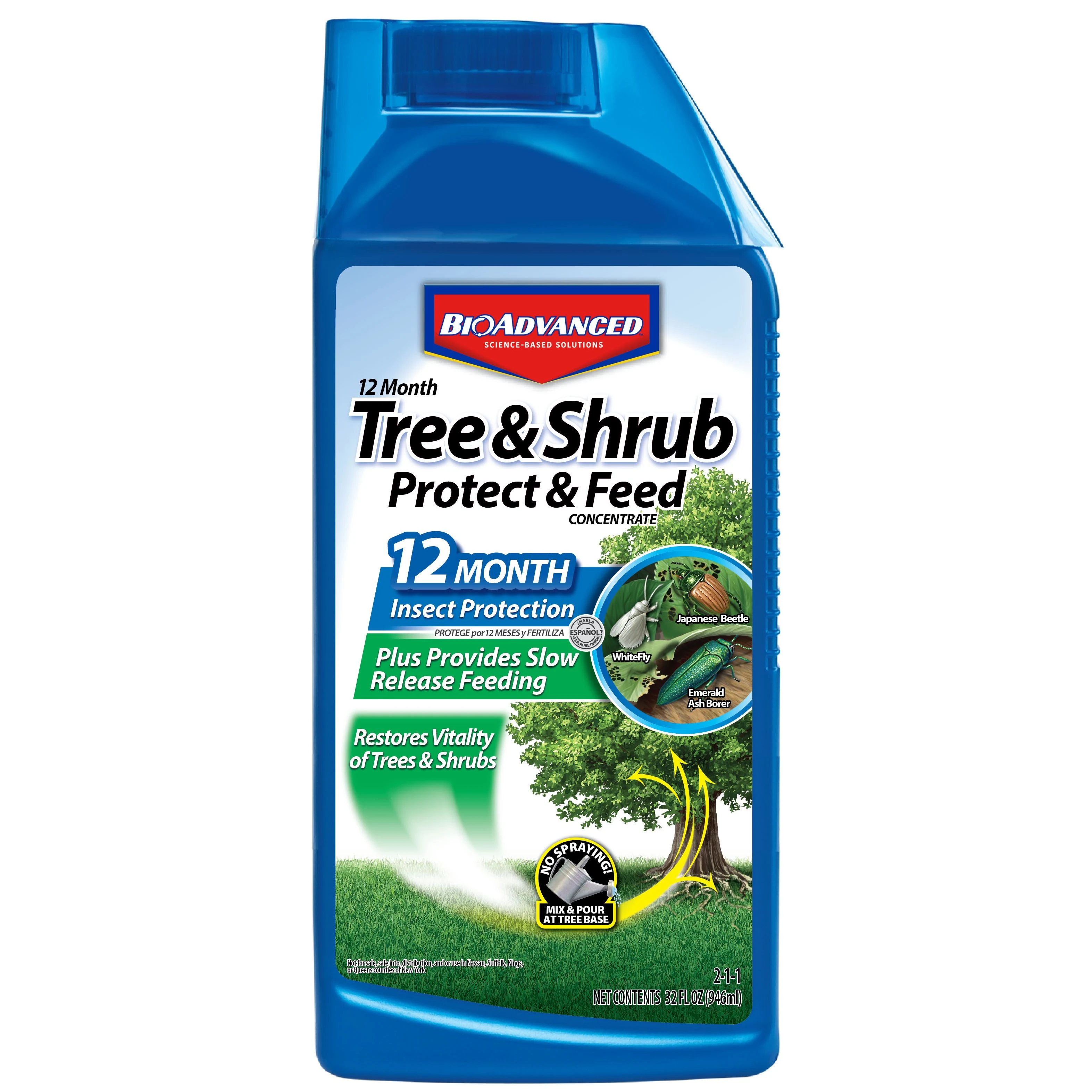 SBM LIFE SCIENCE CORP BioAdvanced 32oz 12 Month Tree & Shrub Protect & Feed Concentrate — Single Unit