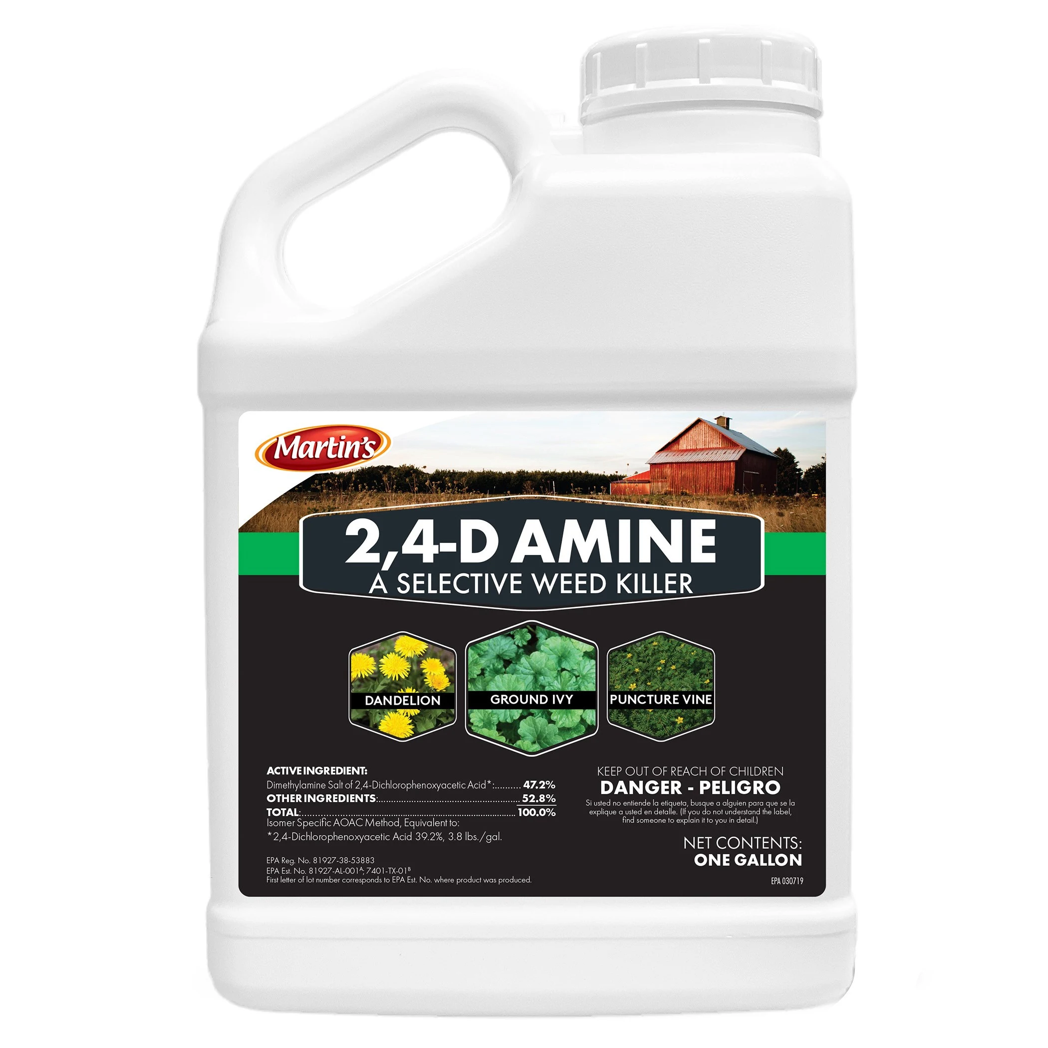 CONTROL SOLUTIONS, INC. Martin's 1gal 2,4-D Amine Herbicide — Single Unit