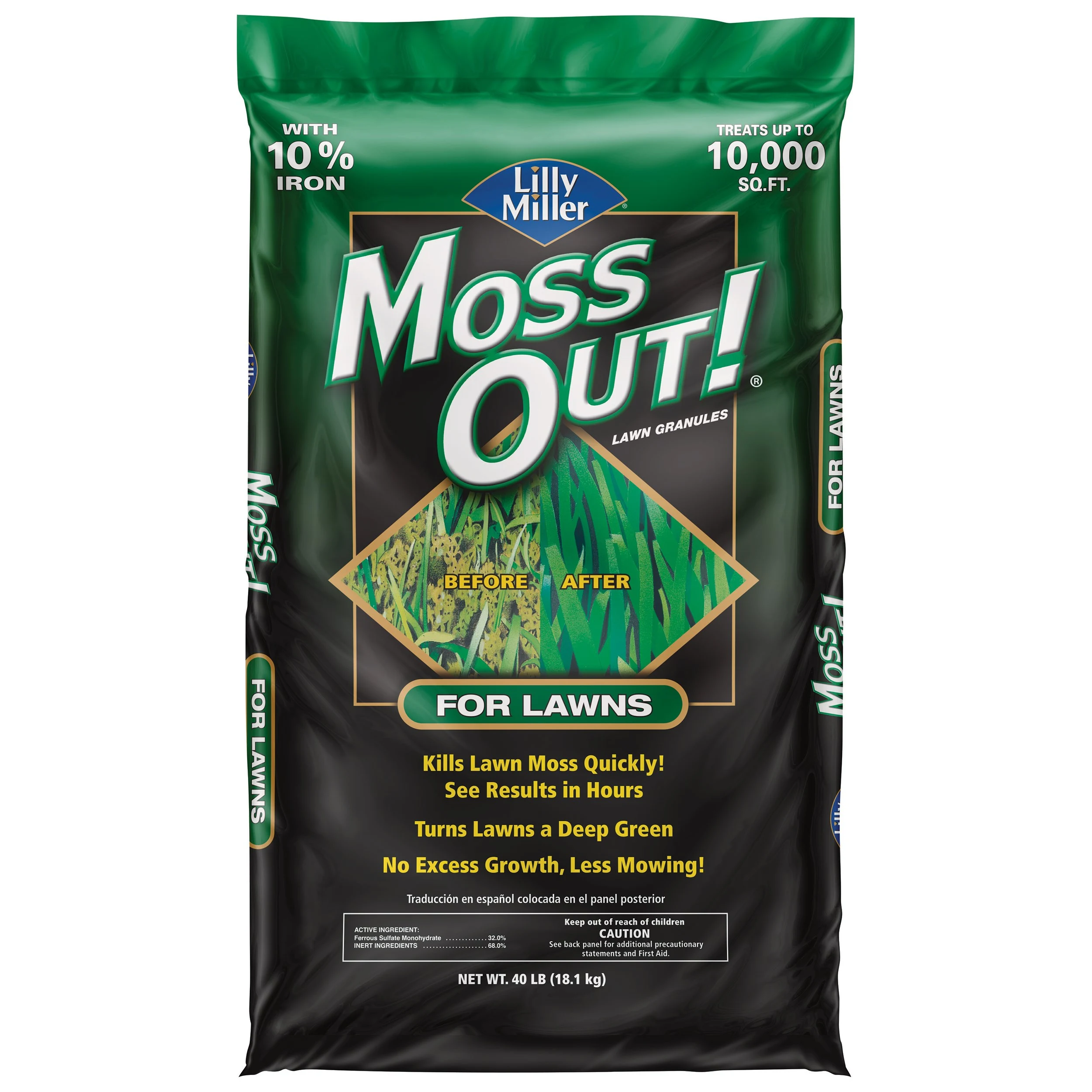 EXCEL Lilly Miller 40# Moss Out Lawn Granules — Single Unit