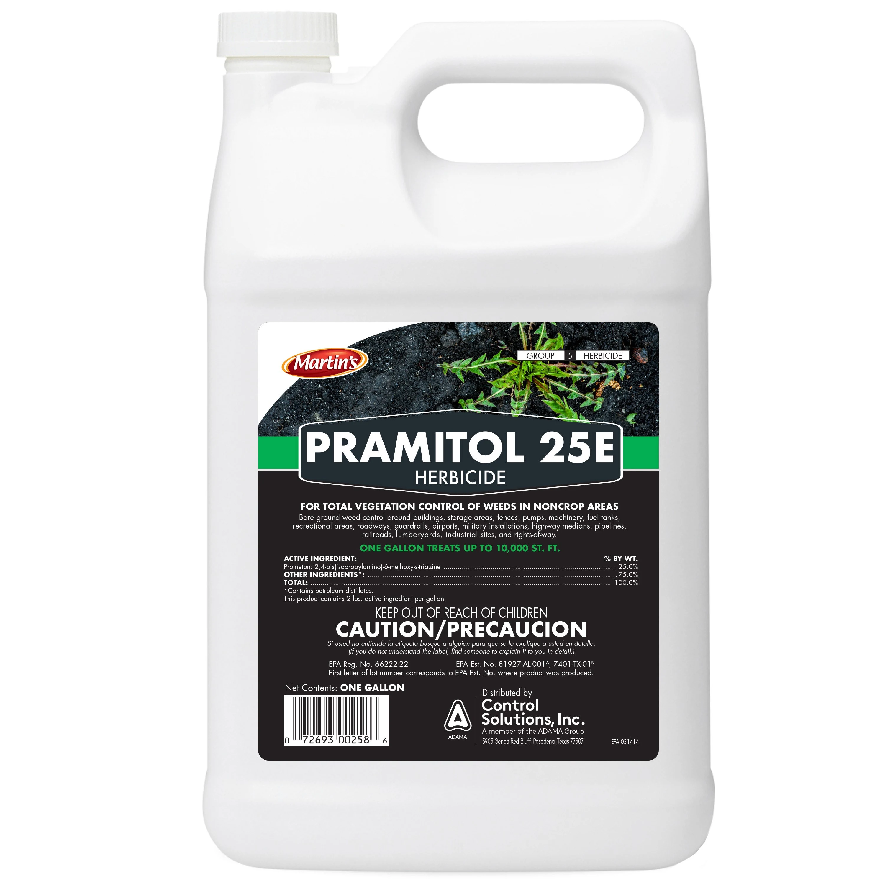 CONTROL SOLUTIONS, INC. Martin's 1gal Pramitol 25E Herbicide Concentrate — Single Unit