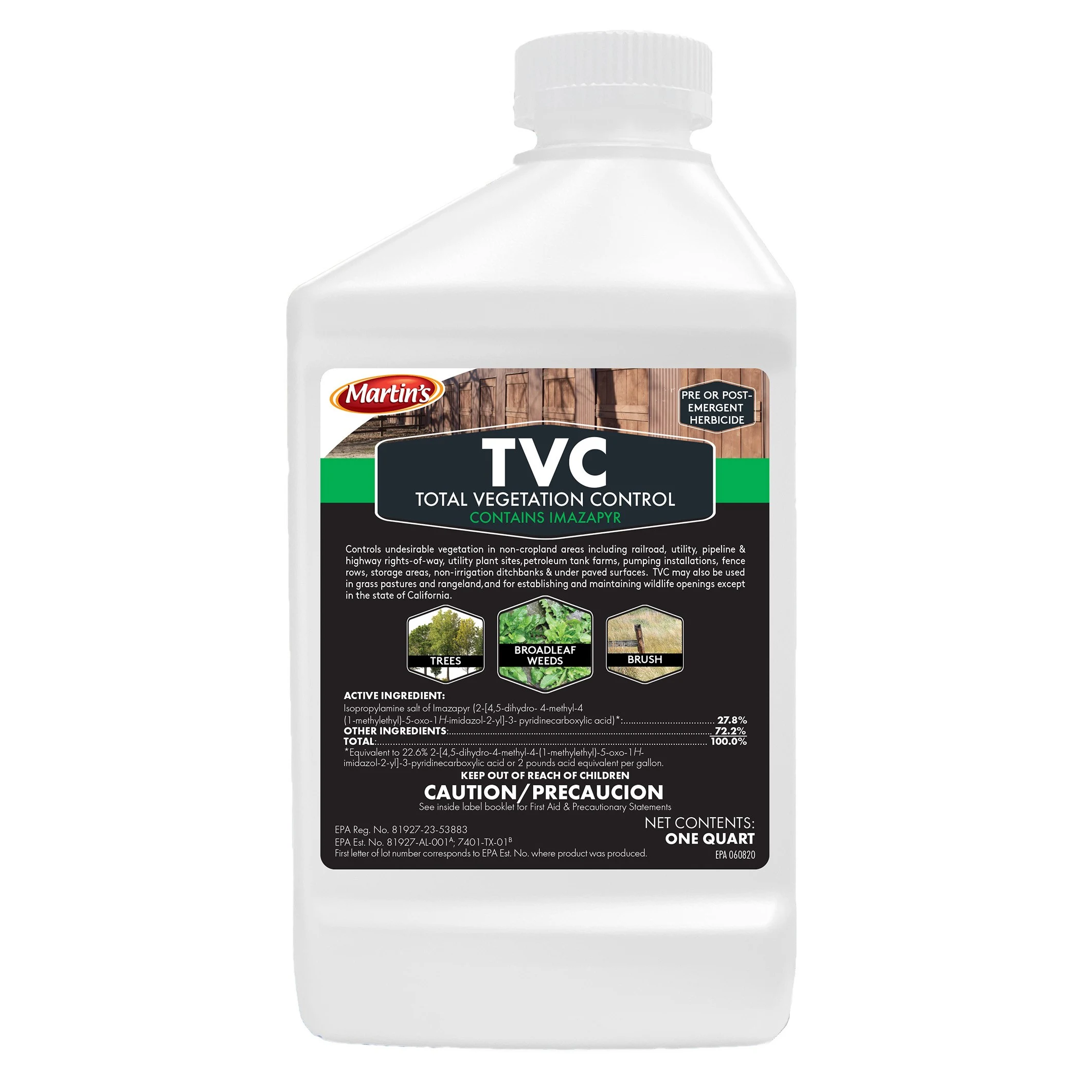CONTROL SOLUTIONS, INC. Martin's 32oz TVC-Total Vegetation Control — Single Unit