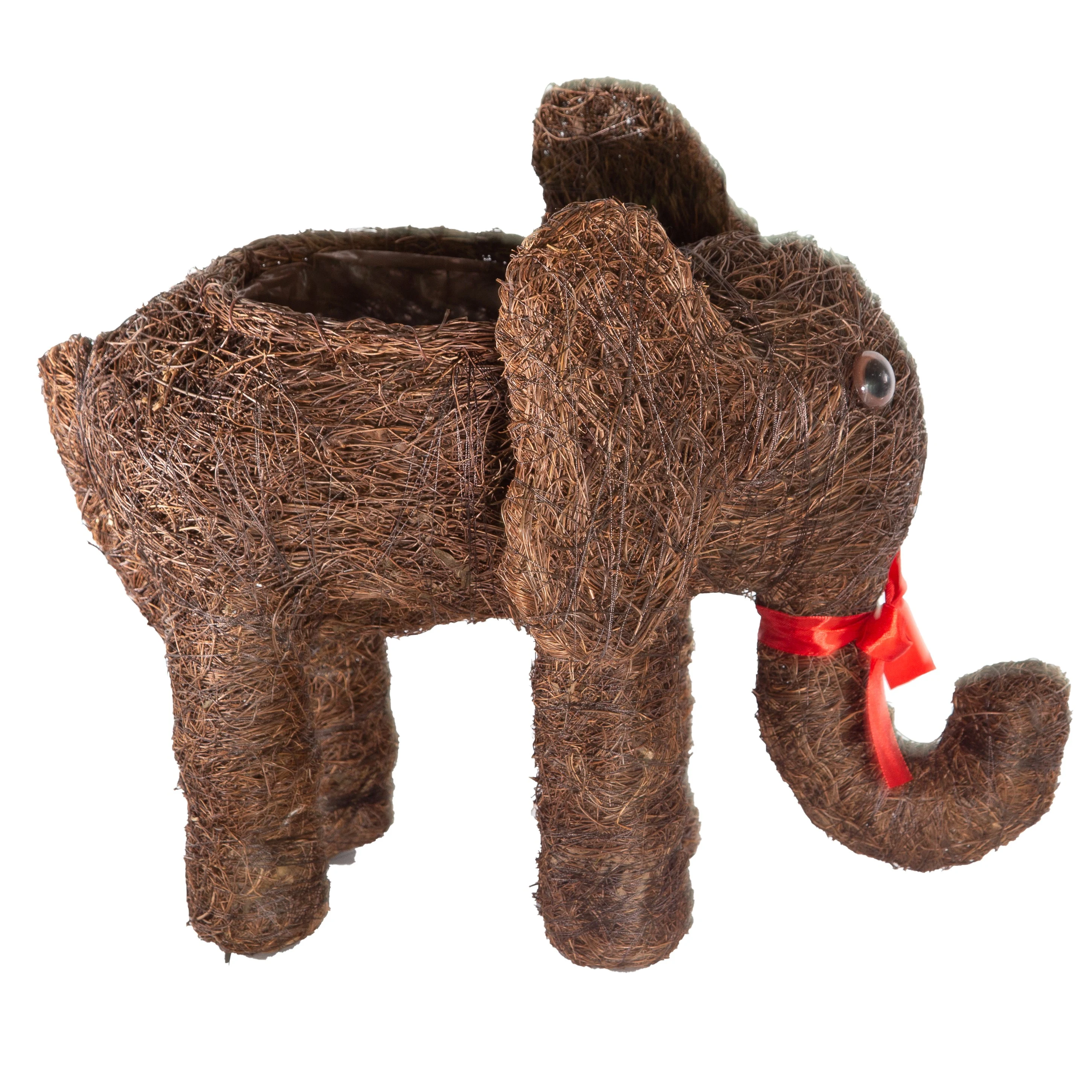 GUANGXI DU'AN DANYANG Gardener Select 7" Small Straw Elephant Topiary — Single Unit