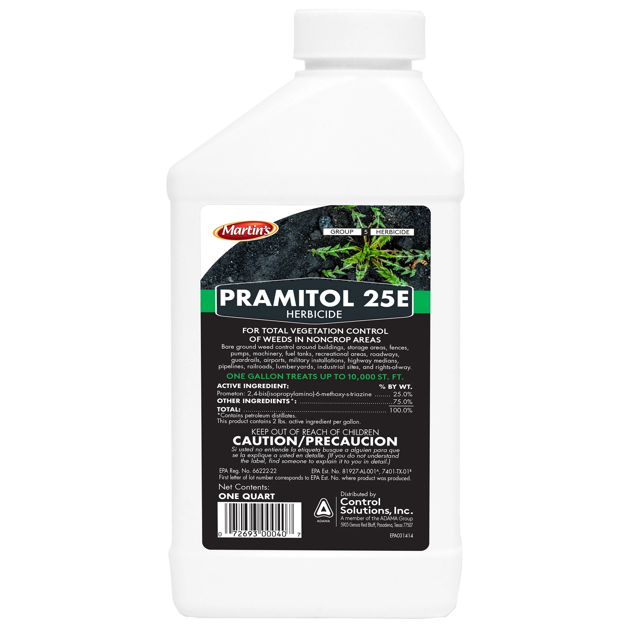 CONTROL SOLUTIONS, INC. Martin's 32oz Pramitol 25E Herbicide Concentrate — Single Unit