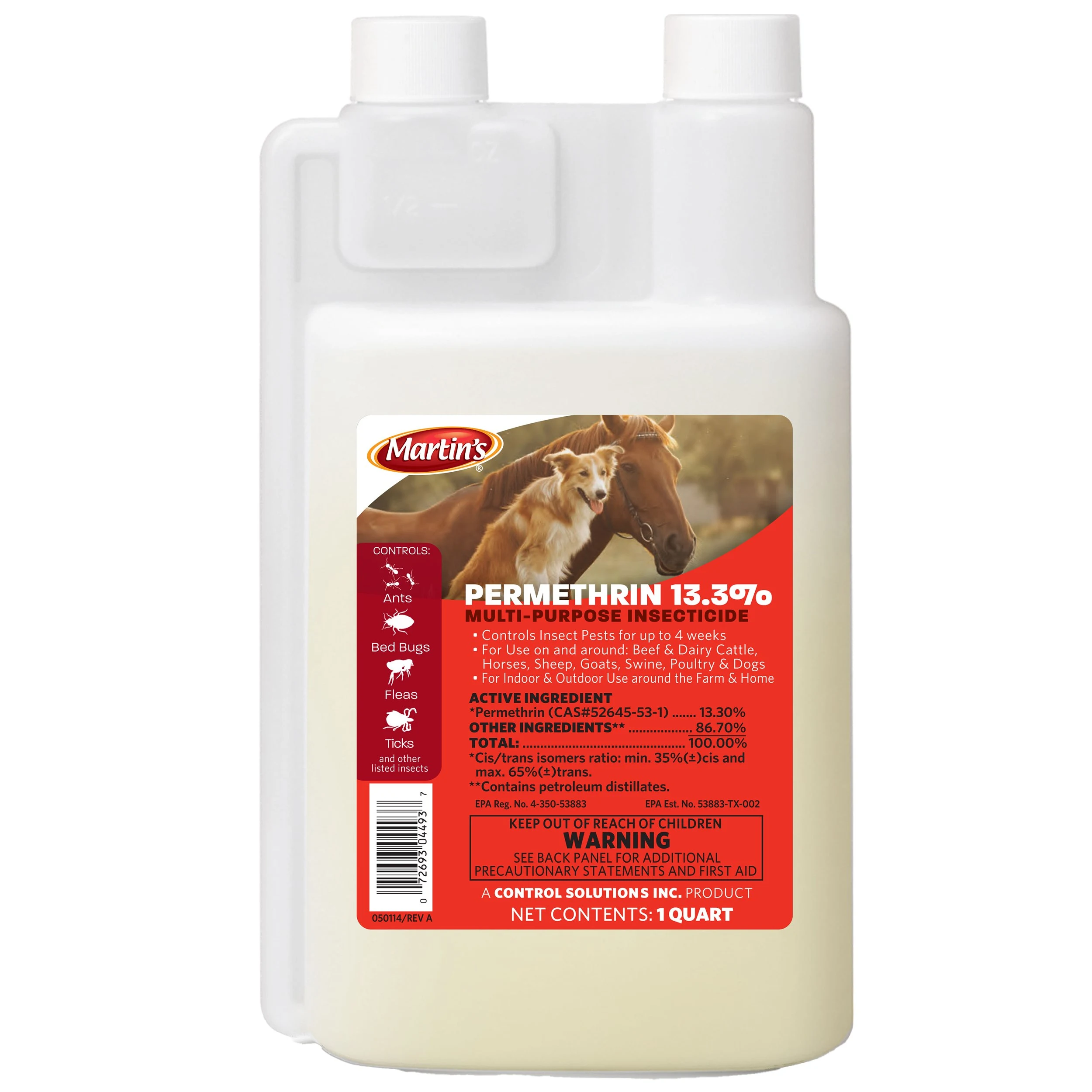 CONTROL SOLUTIONS, INC. Martin's 32oz Permethrin 13.3% Concentrate — Single Unit