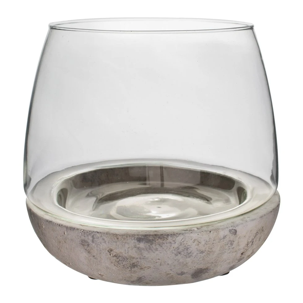 STEADYGROWPRO / SYNDICATE SALE SSI 6.75"x6" Cement Glass Terrarium — Single Unit