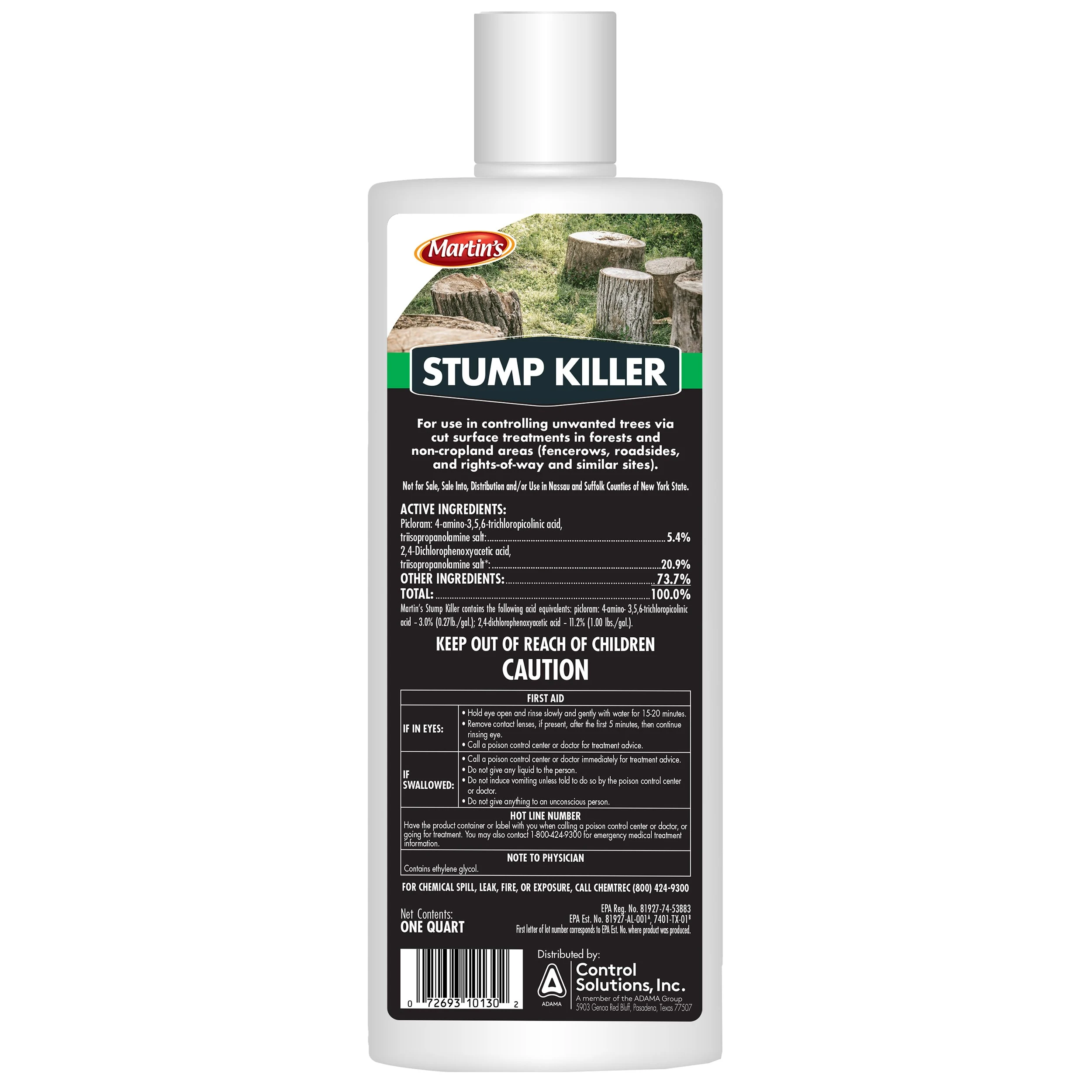 CONTROL SOLUTIONS, INC. Martin's 32oz Stump Killer RTU — Single Unit