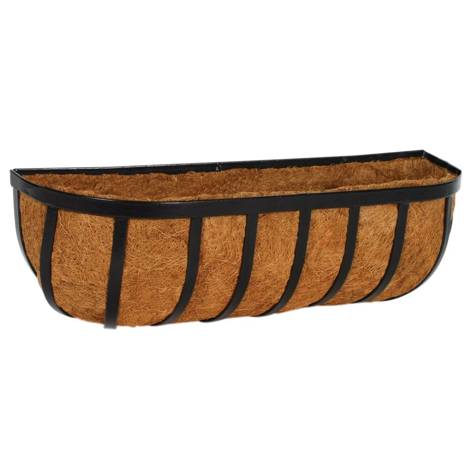 WORLD SOURCE PARTNERS LLC WSP 24" Forge Trough Planter With Coco Liner — Single Unit