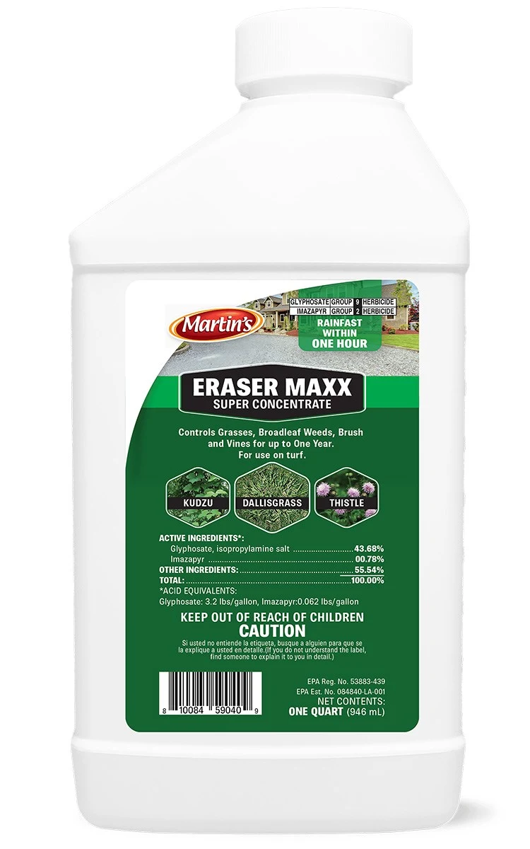 CONTROL SOLUTIONS, INC. Martin's 32oz Eraser Maxx Vegetation Killer Concentrate — Single Unit