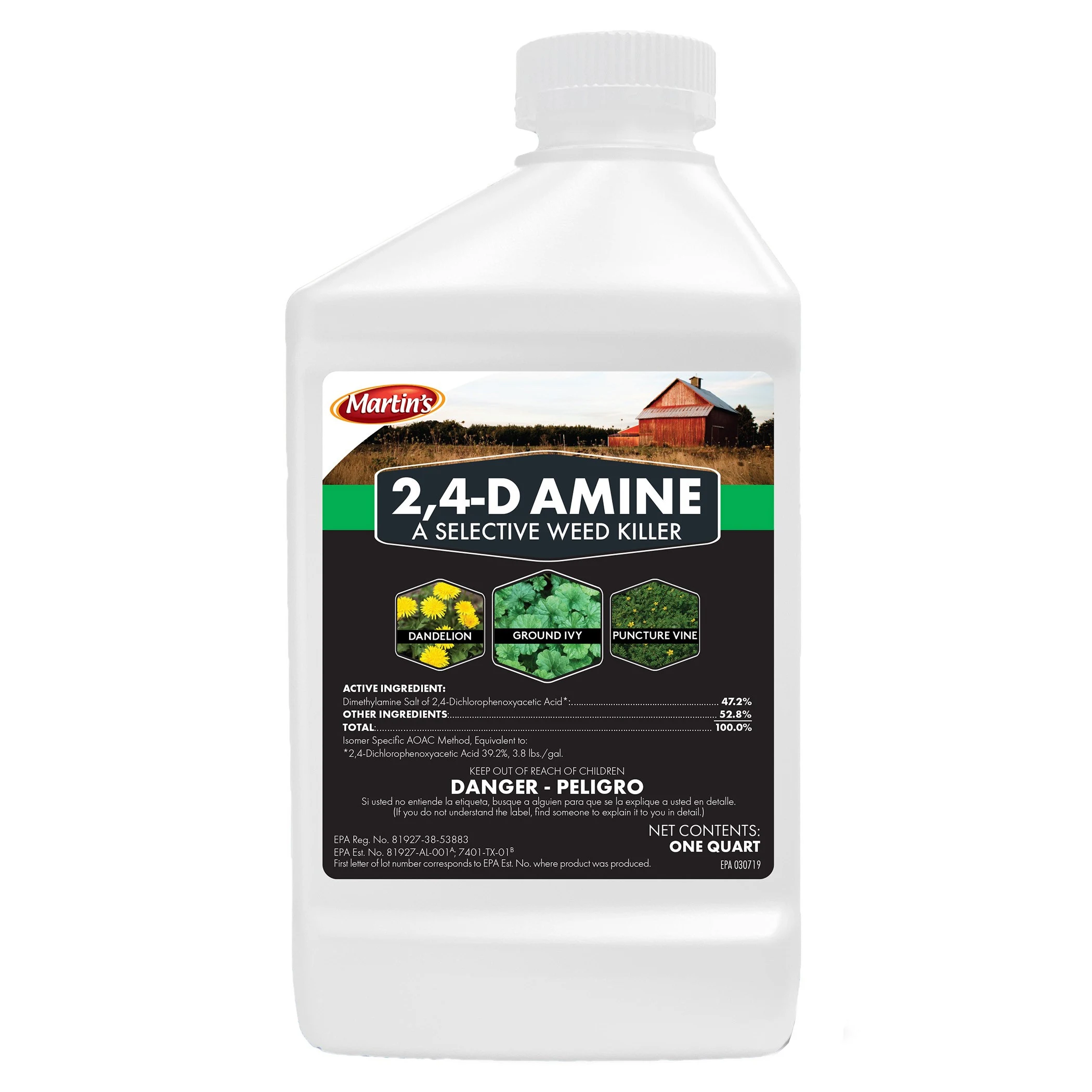 CONTROL SOLUTIONS, INC. Martin's 32oz 2,4-D Amine Herbicide — Single Unit