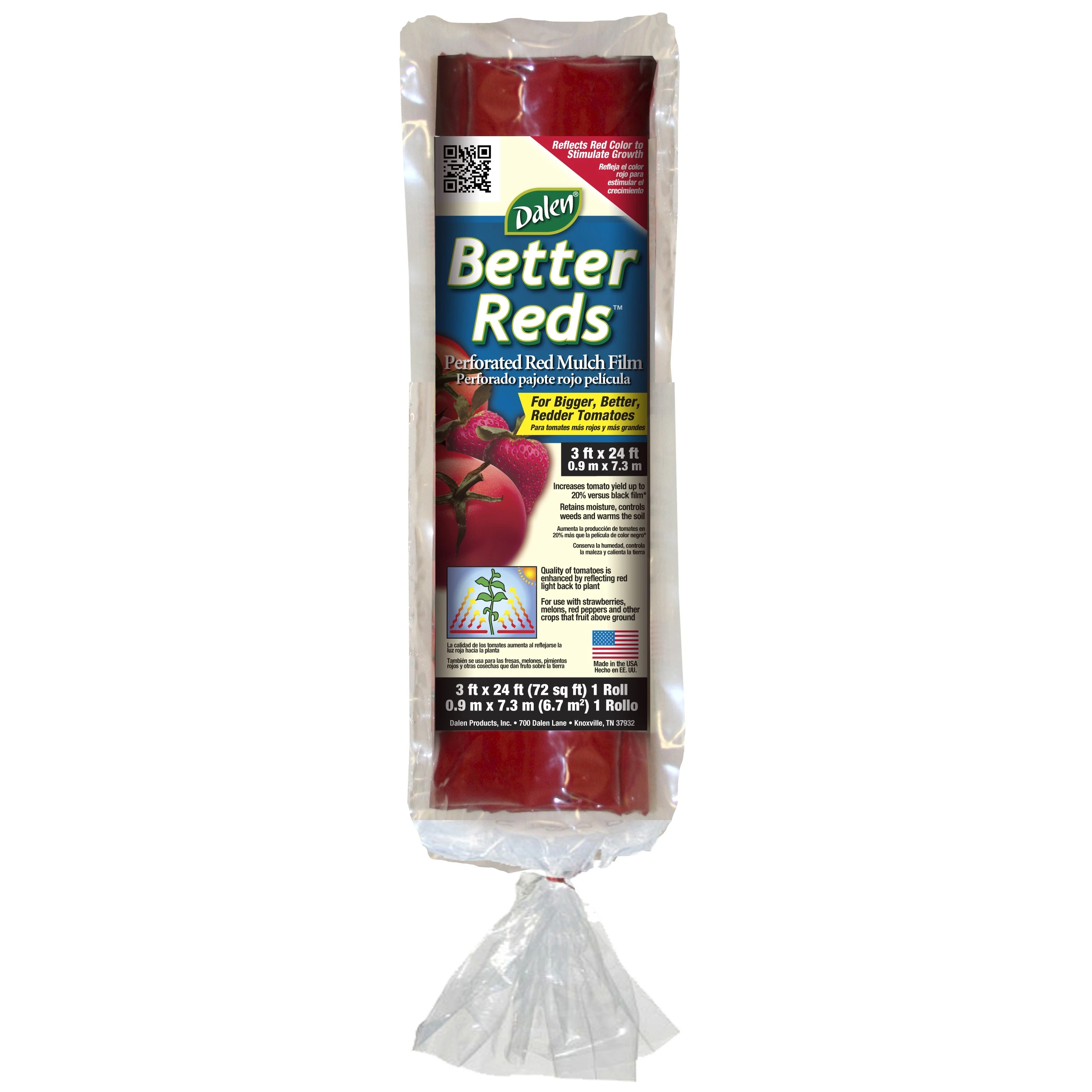 DALEN PRODUCTS, INC. Dalen 3'x24' Better Reds Mulch Film — Single Unit