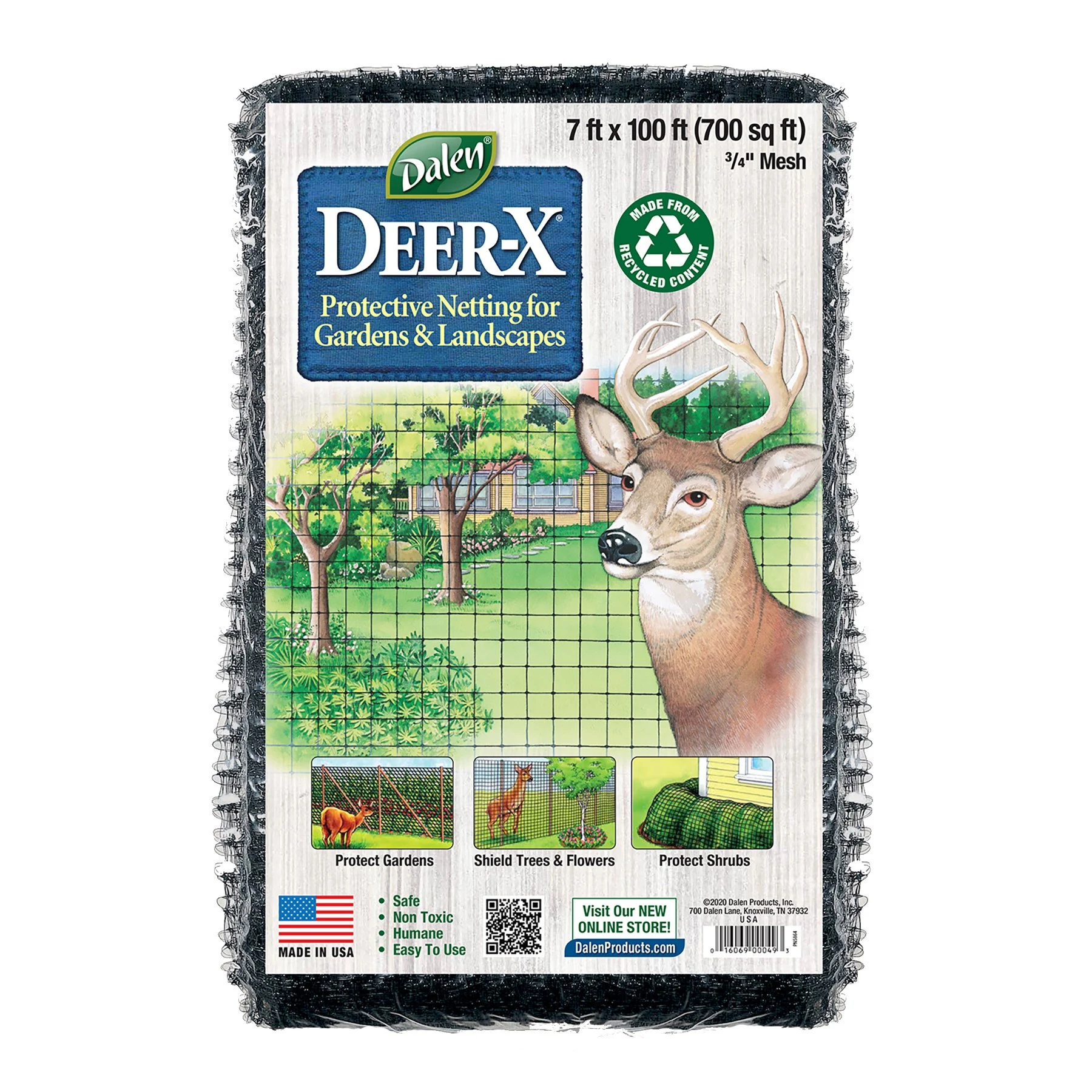 DALEN PRODUCTS, INC. Dalen Gardeneer 7'x100' Deer-X Net 3/4" Mesh — Single Unit