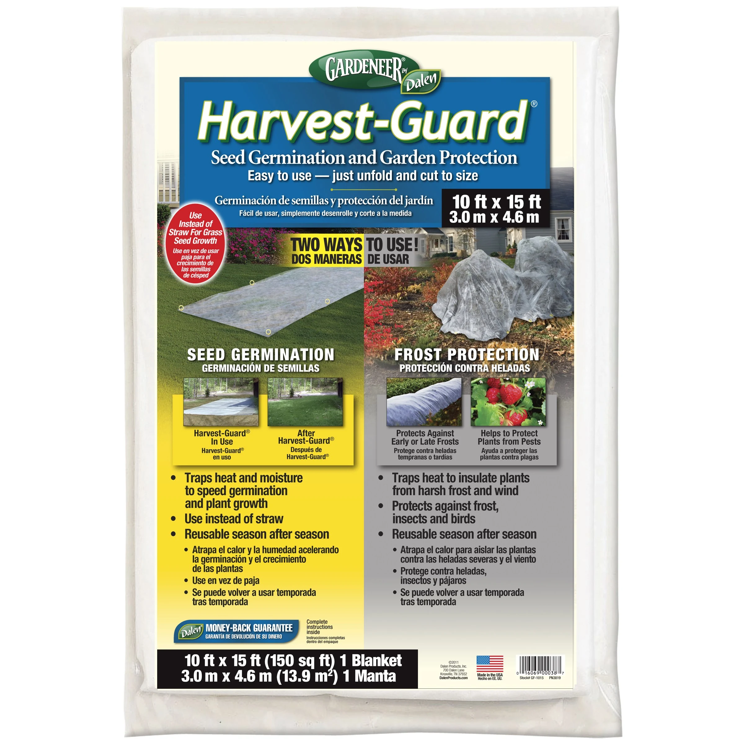 DALEN PRODUCTS, INC. Dalen 10'x15' Harvest Guard Lawn Seed Germination Blanket — Single Unit