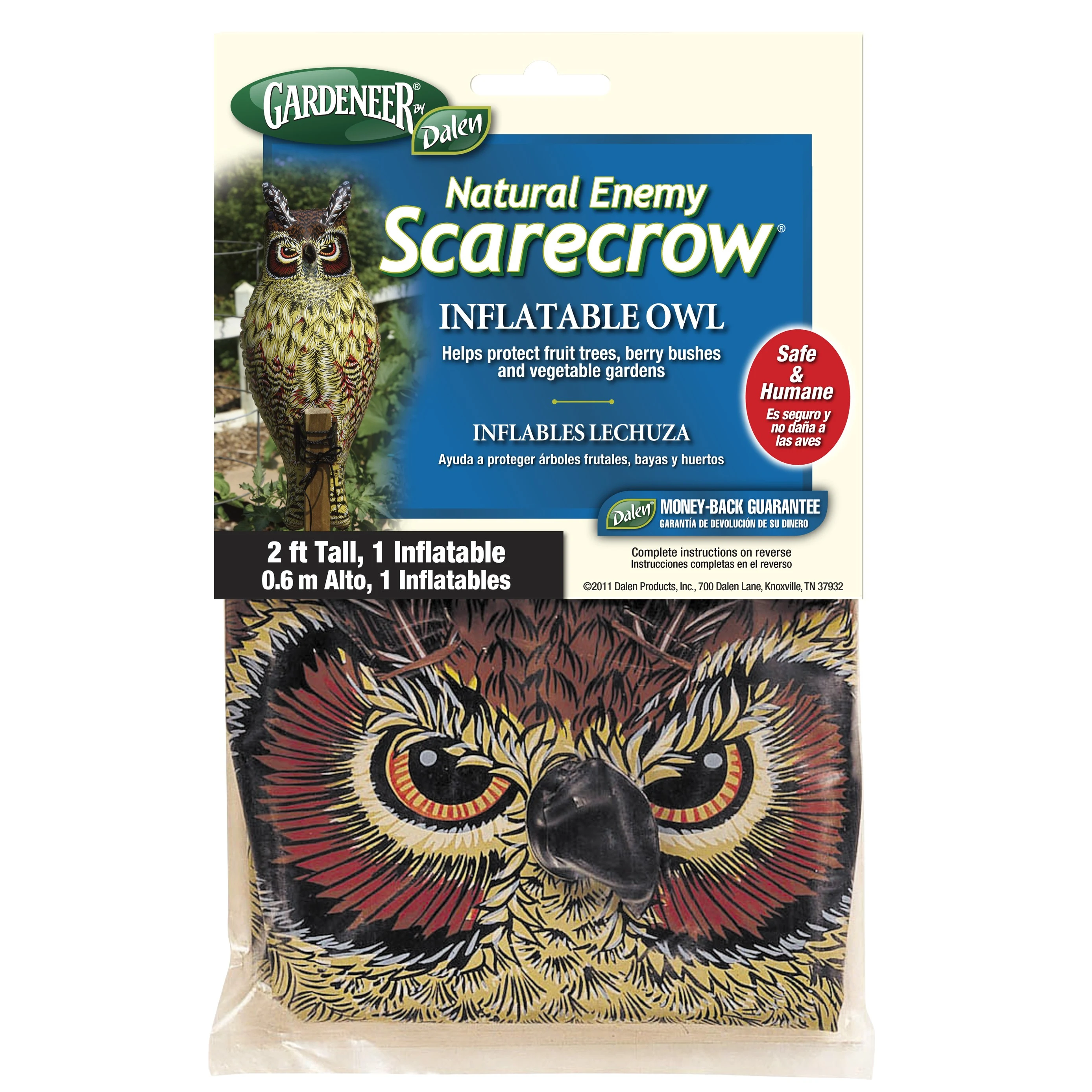 DALEN PRODUCTS, INC. Dalen Gardeneer 2' Inflatable Owl On Clip Strip — Single Unit