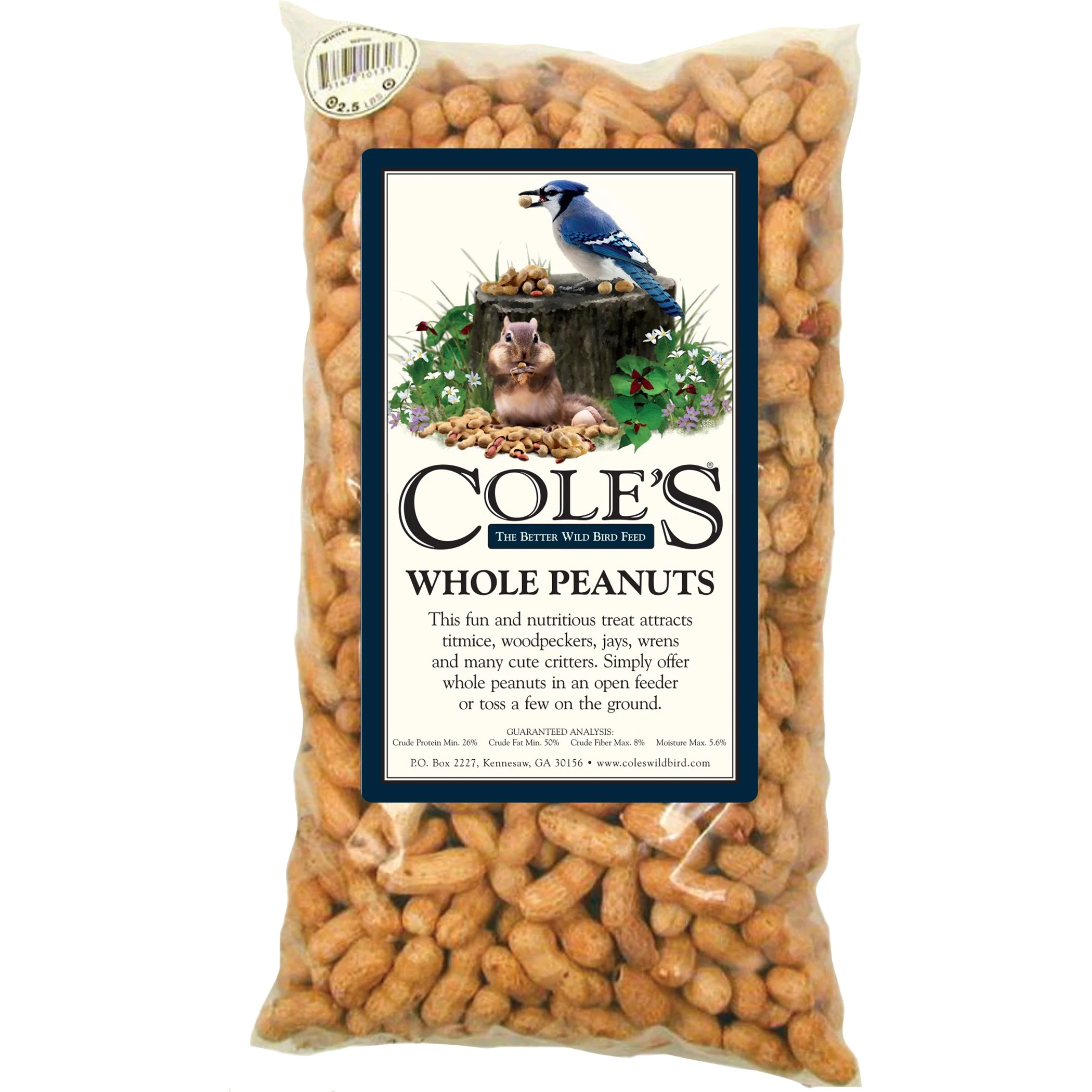 COLES WILD BIRD PRODUCTS CO Coles 2.5# Whole Peanut Seed — Single Unit