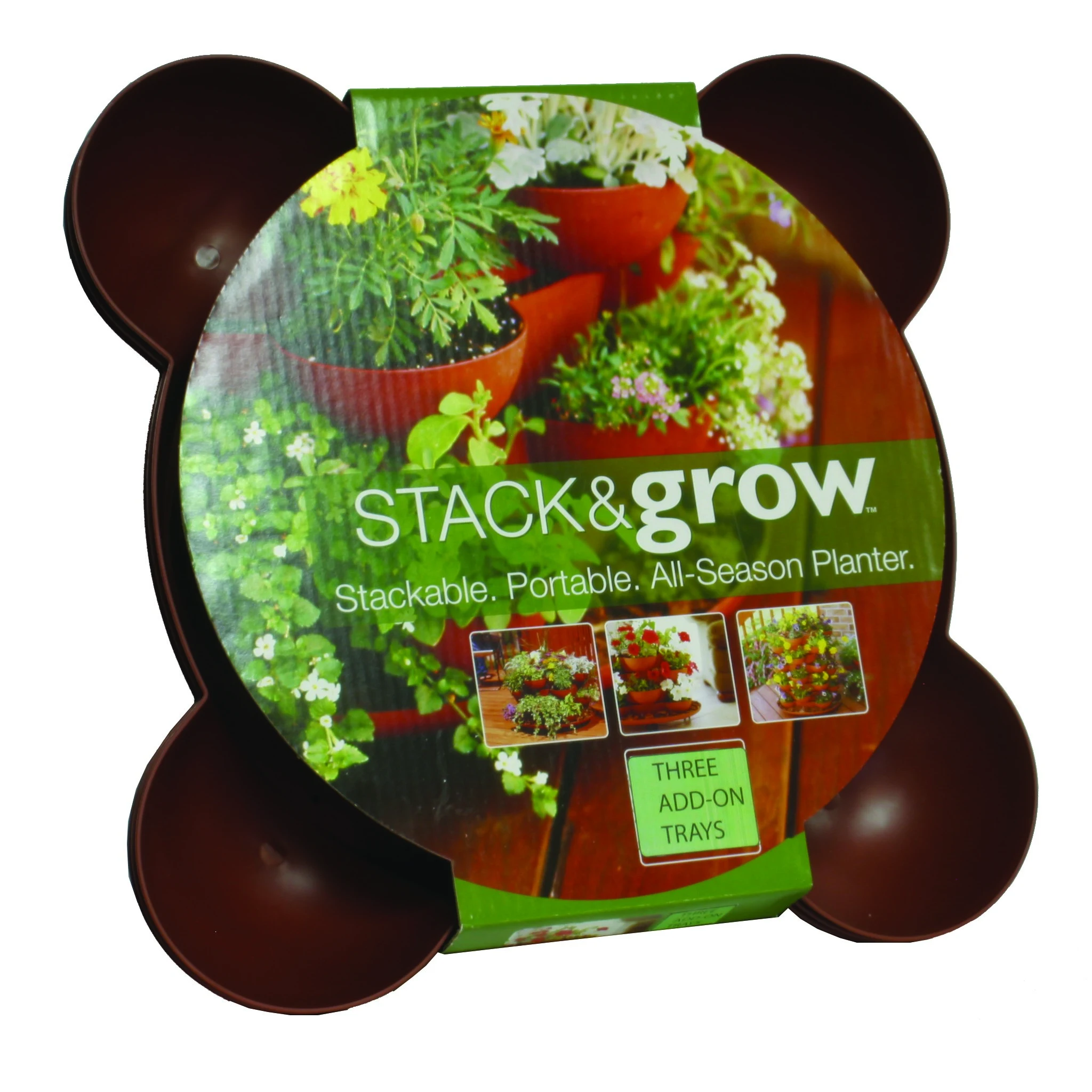 ALGREEN PRODUCTS Algreen Stack'N Garden Wood Planter Set — Single Unit