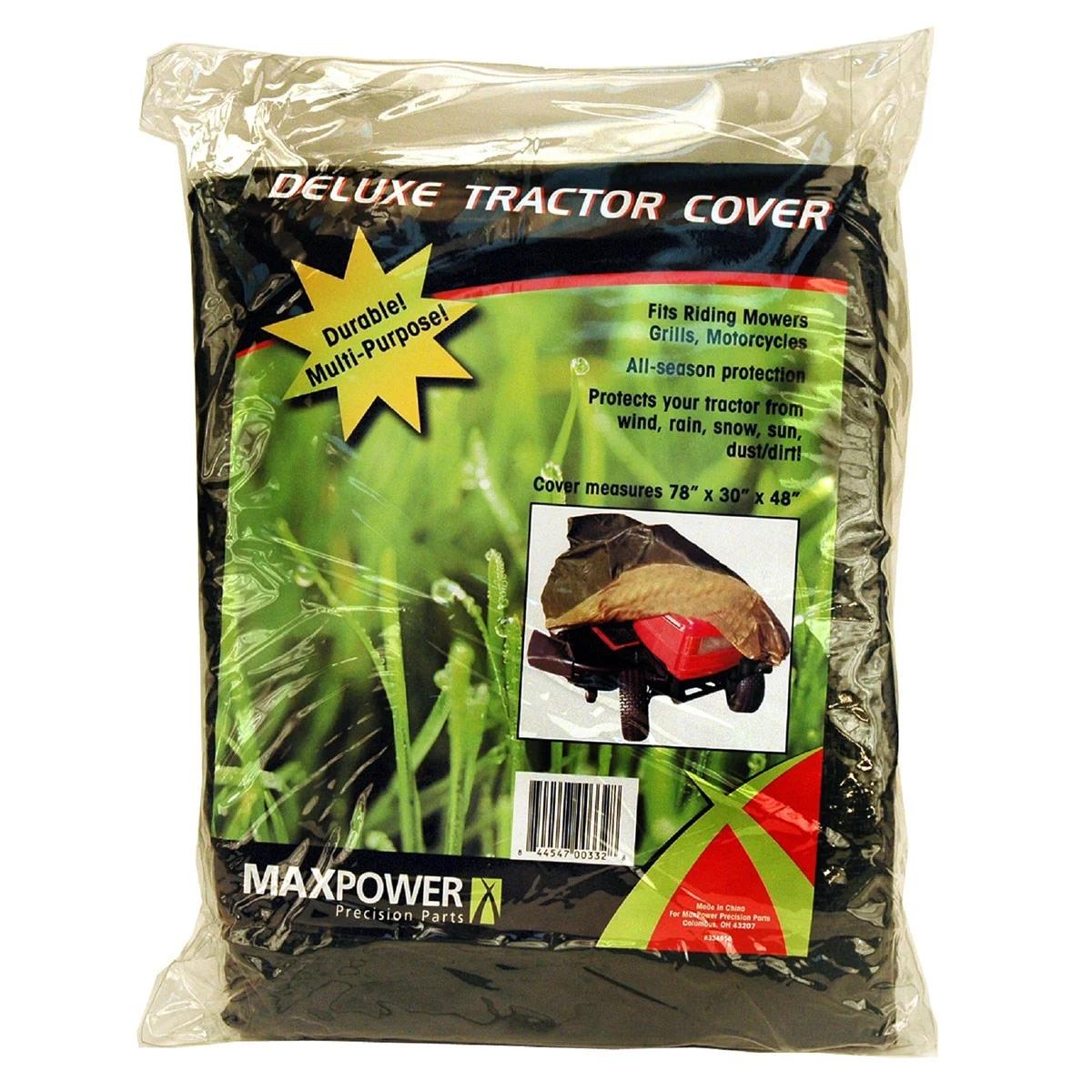 MAXPOWER PRECISION PARTS Maxpower Deluxe Riding Lawn Mower Cover — Single Unit