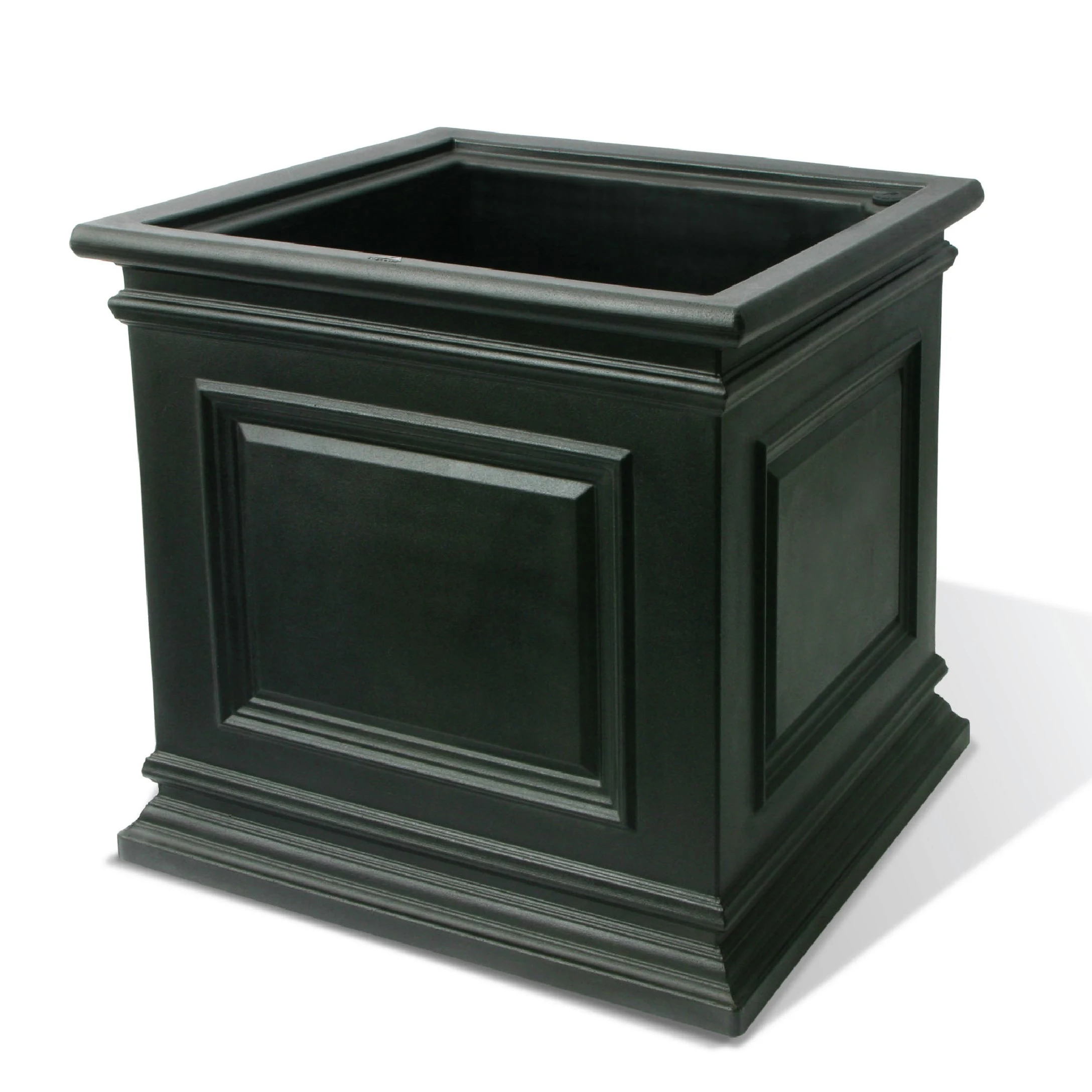 ALGREEN PRODUCTS Algreen 16" Covington Cube Self Water Planter Black — Single Unit