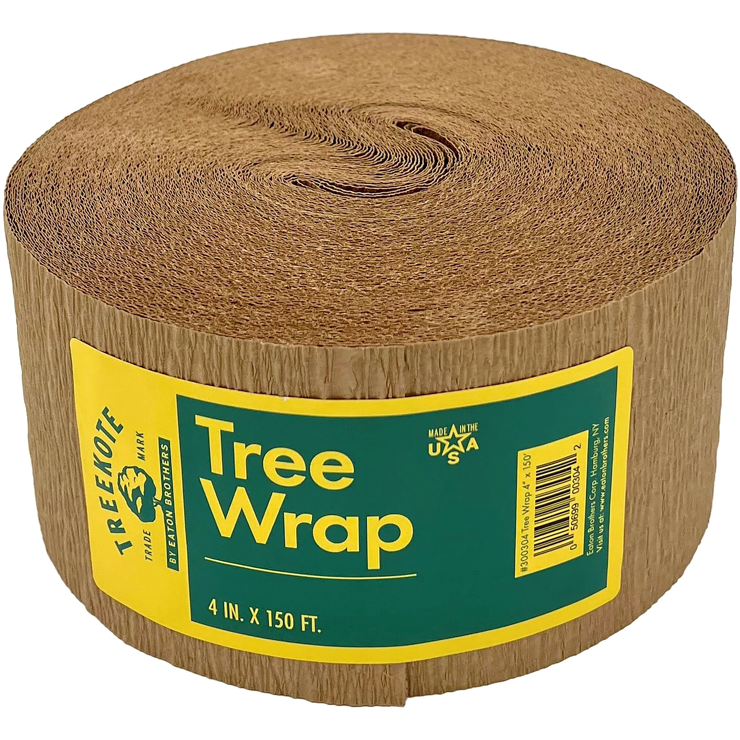 EATON BROTHERS CO. Treekote 4"x150' Coated Crepe Paper Tree Wrap — Single Unit