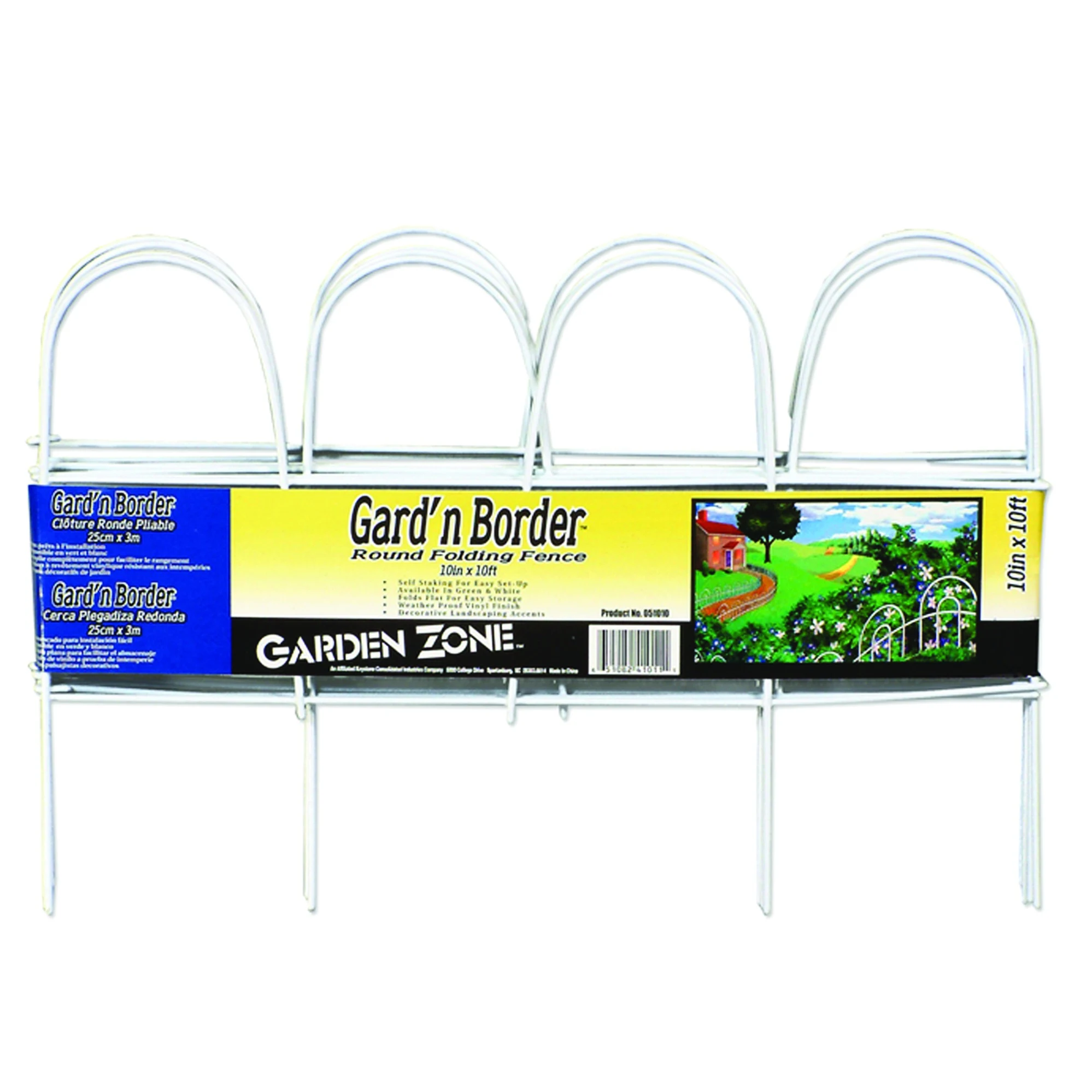 ORIGIN POINT BRANDS LLC Origin Point 10"x10' White Round Folding Fence — Single Unit