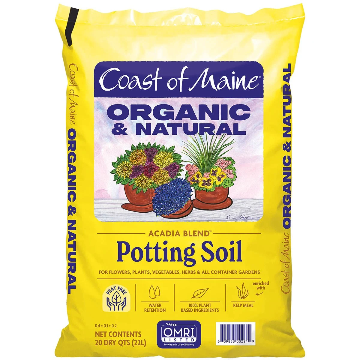 COAST OF MAINE ORGANIC PRODUCT CME 20qt Acadia Blend Organic Potting Soil — Single Unit