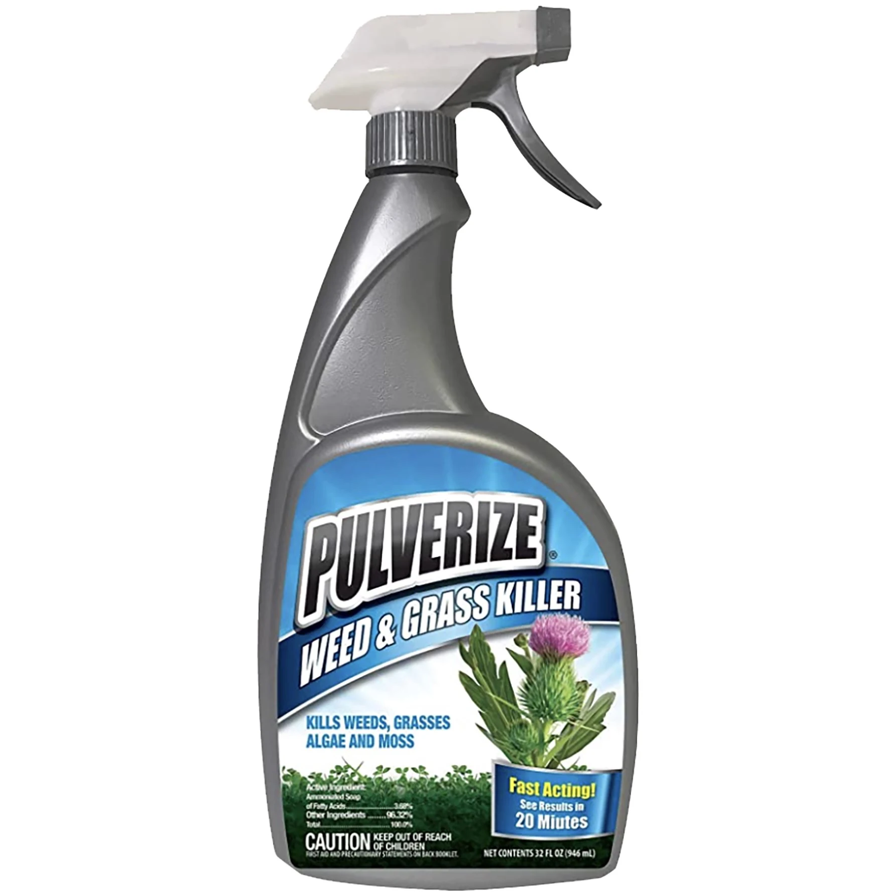 MESSINAS Pulverize 32oz Weed & Grass Killer Trigger Bottle Ready to Use — Single Unit