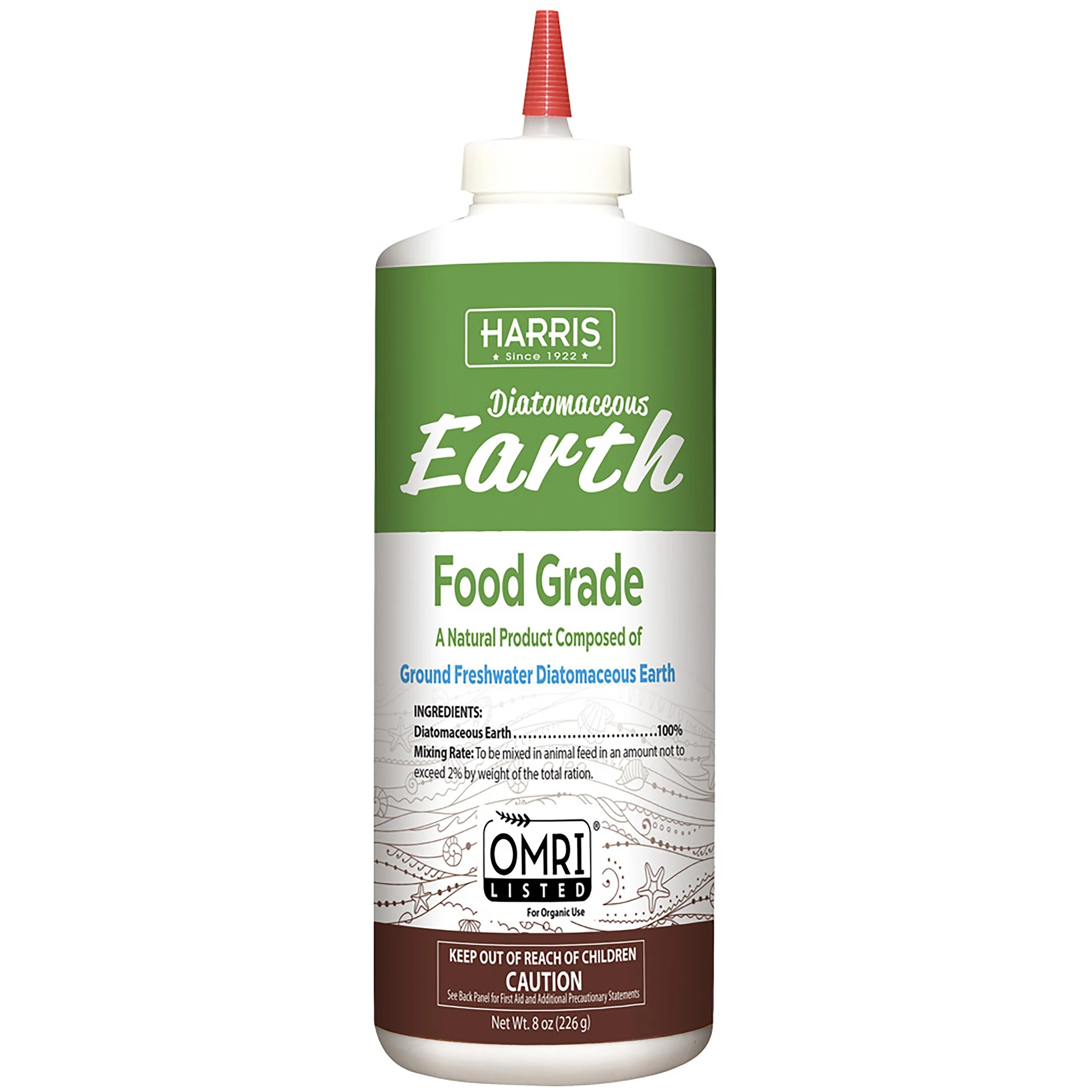 HALPERN IMPORT COMPANY INC. Harris 8oz Food Grade Diatomaceous Earth — Single Unit